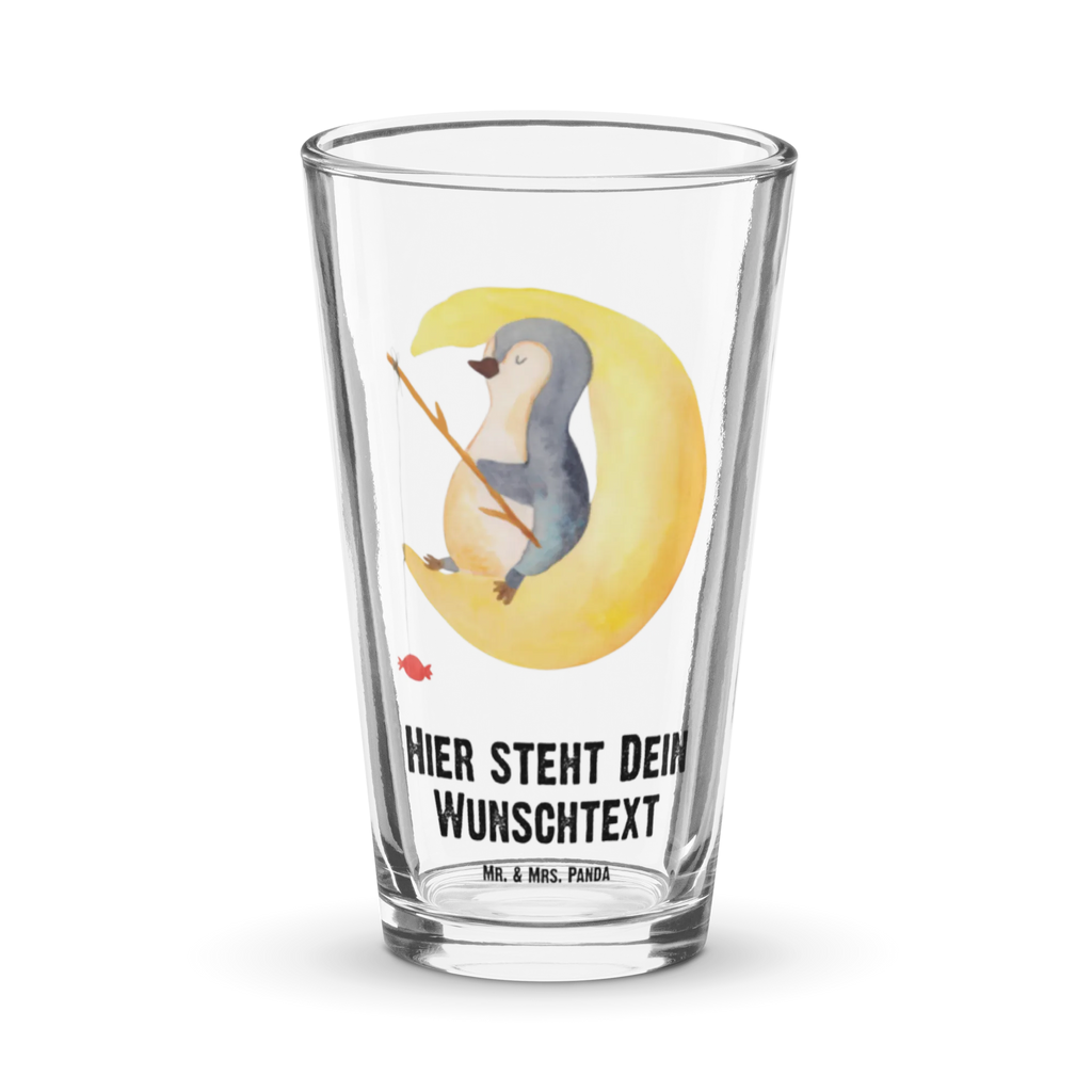 Personalized Drinking Glass Penguin moon Penguin, North Pole, Winter, Penguins, saying, guest room, penguins, night's rest, insomnia, bedroom, sleep, falling asleep