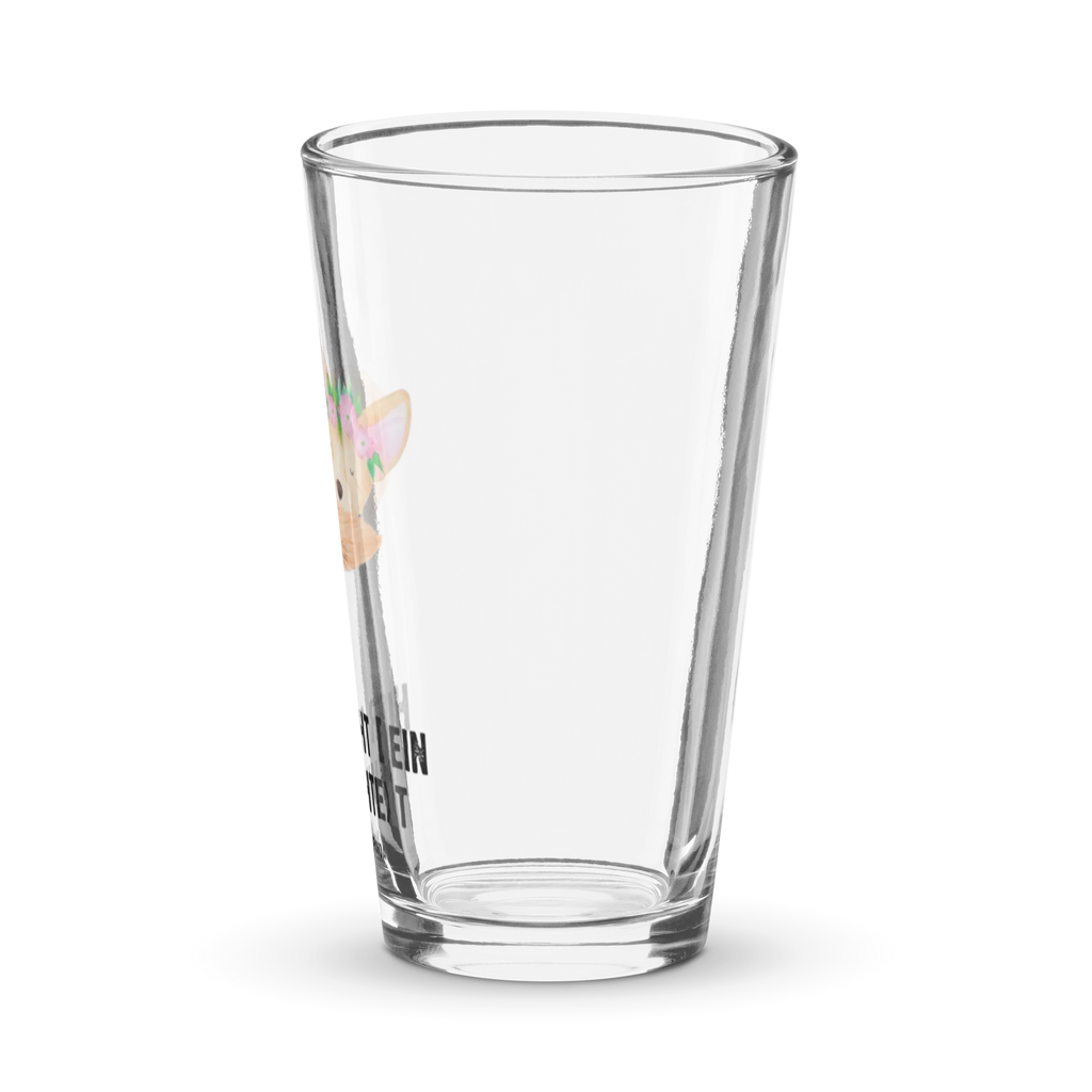 Personalized Drinking Glass desert fox Flower Africa, happy, wreath of flowers, flowers, desert fox, desert