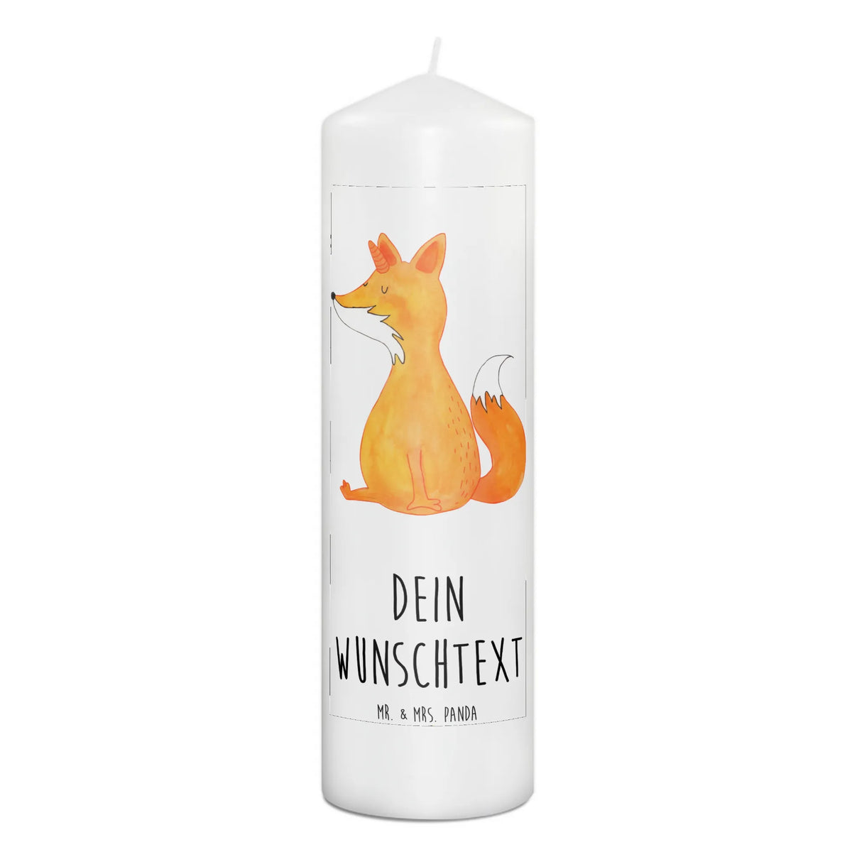 Personalised candle unicorn Wish fox horns, foxes