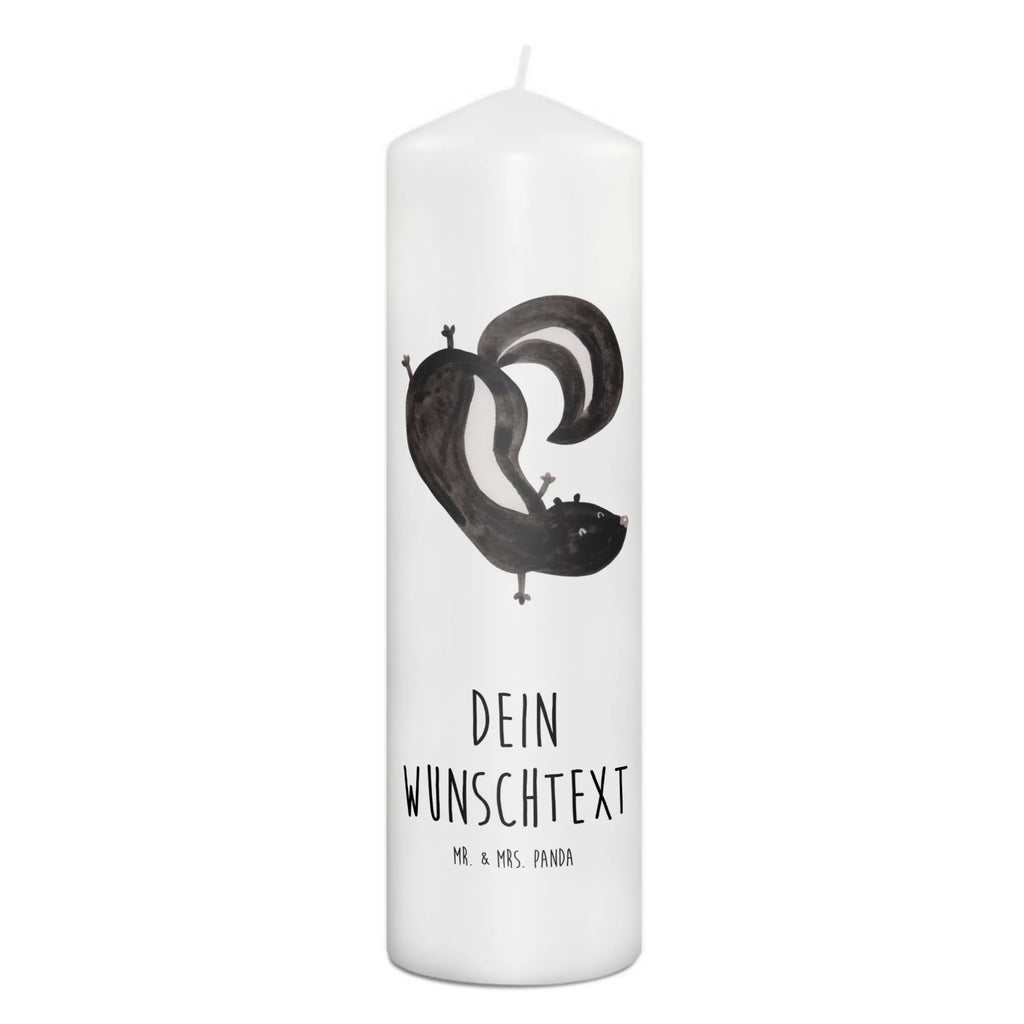 Personalised candle skunk handstand Skunk, skunk, playful, stink, wild animal, predator, playground, child