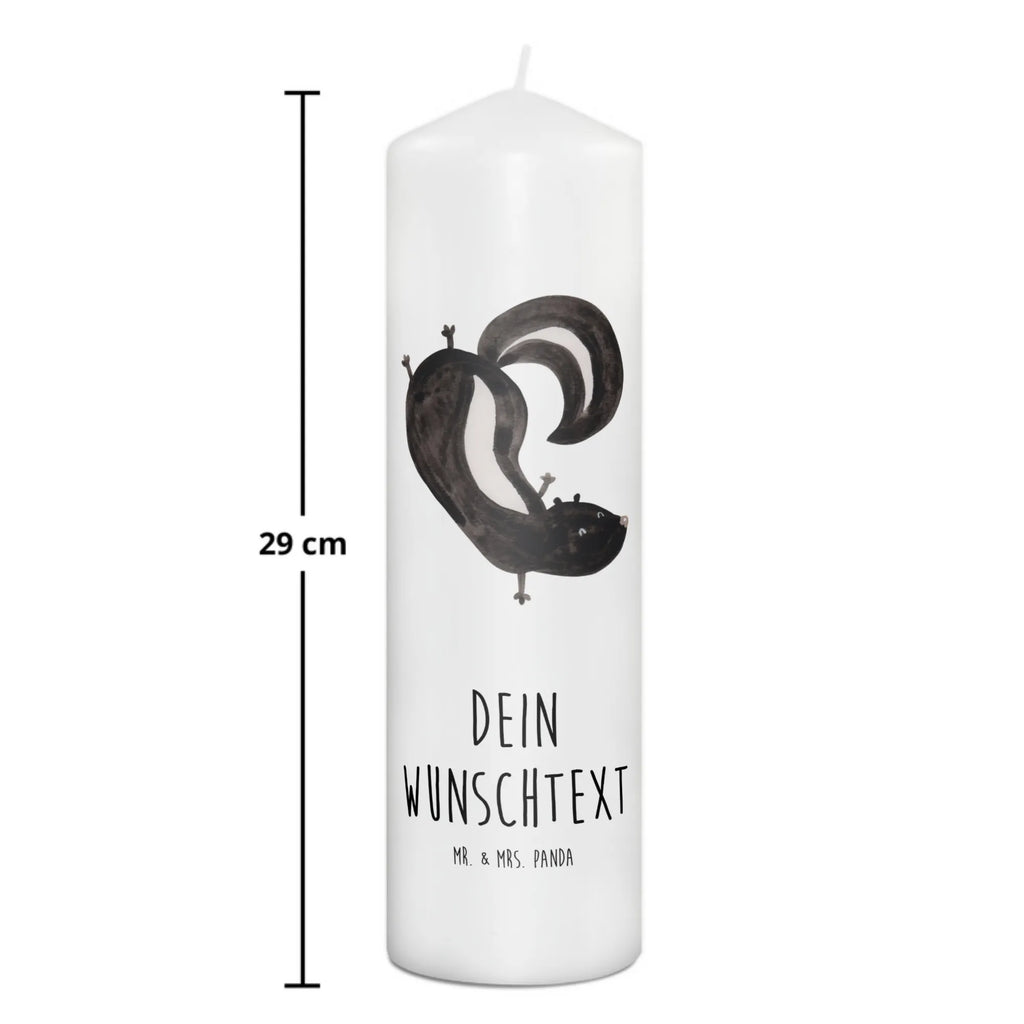 Personalised candle skunk handstand Skunk, skunk, playful, stink, wild animal, predator, playground, child