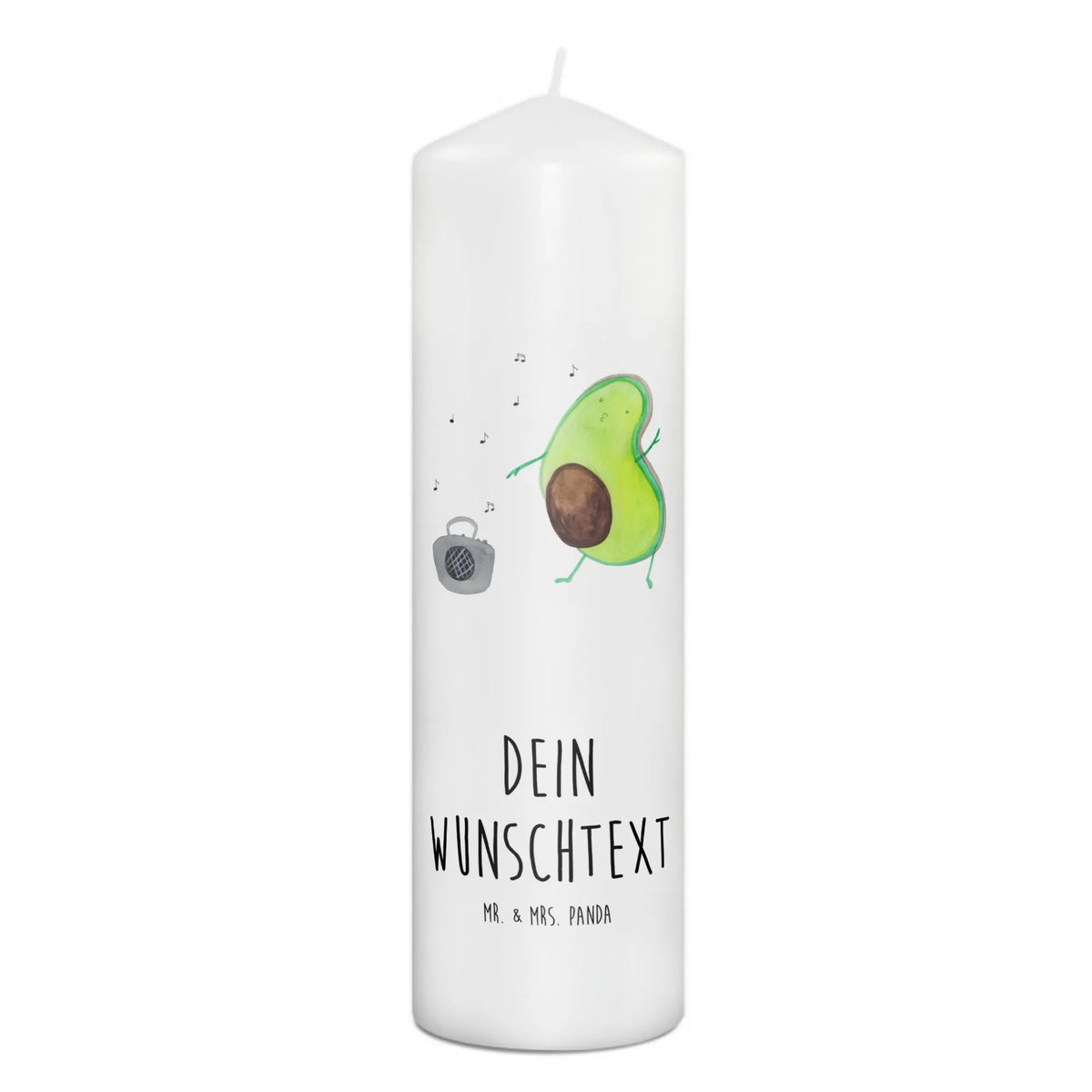Personalised candle avocado Dance avocado, vegetables