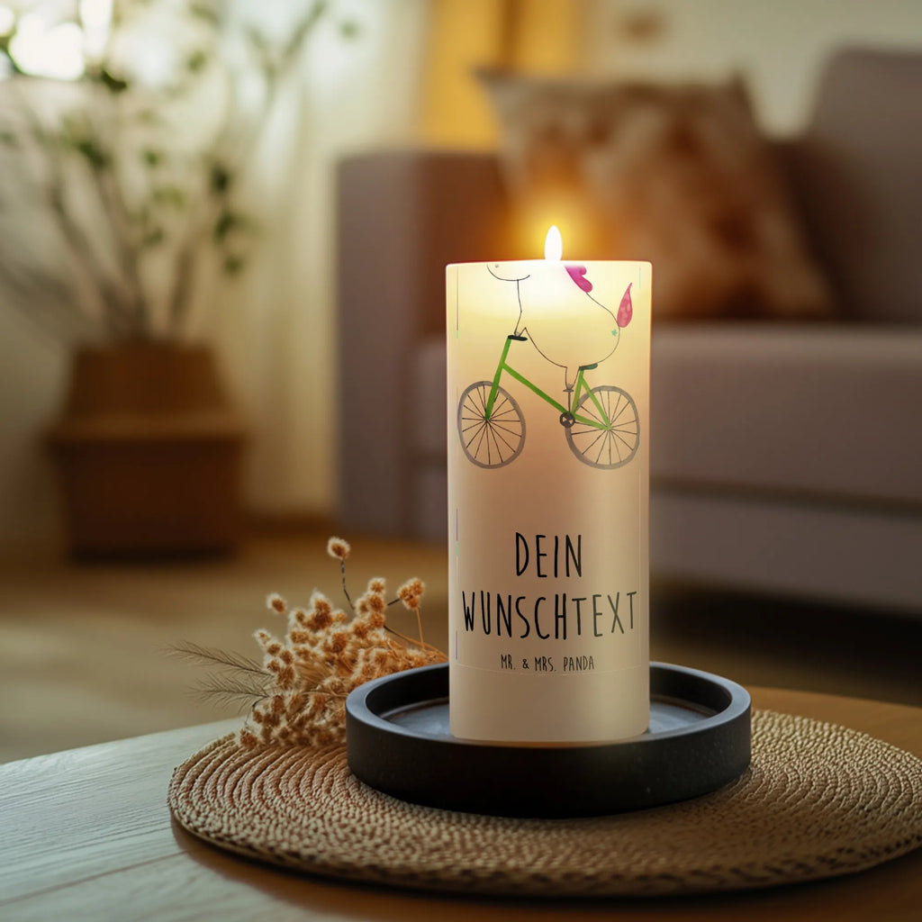 Personalised candle unicorn cyclist unicorn, unicorns, wheel, confetti, bike, luxury problem, fairy dust, cycling, cyclist gift, grief, love affliction, present