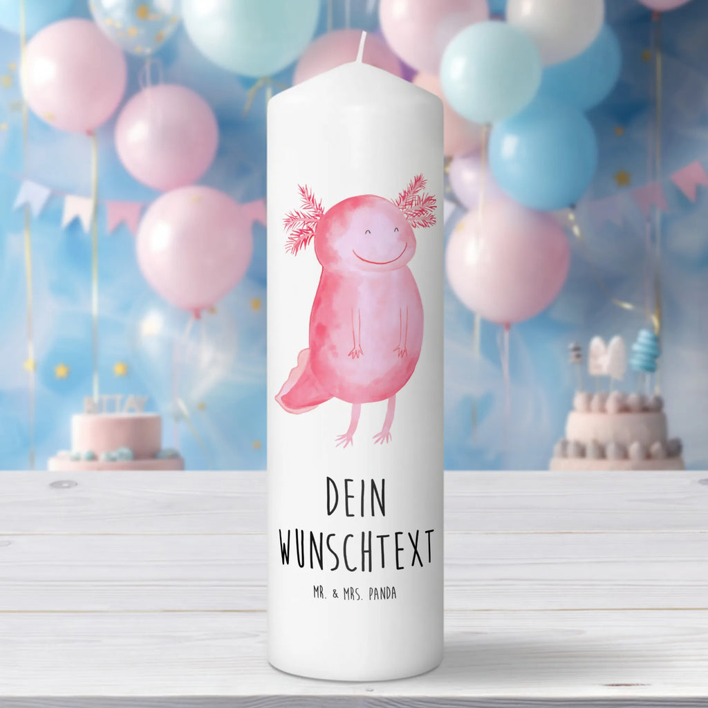 Personalisierte Kerze Axolotl glücklich Kerze, Taufkerze, Kommunionskerze, Geburtstagskerze, Geschenk Kerze, Taufgeschenk Kerze, Kerze mit Druck, Besondere Kerze, Geschenkidee Kerze, Kerze für Kommunion, kerze personalisiert, personalisierte kerze, personalisierte kerzen, Axolotl, Molch, Axolot, Schwanzlurch, Lurch, Lurche, Motivation, gute Laune