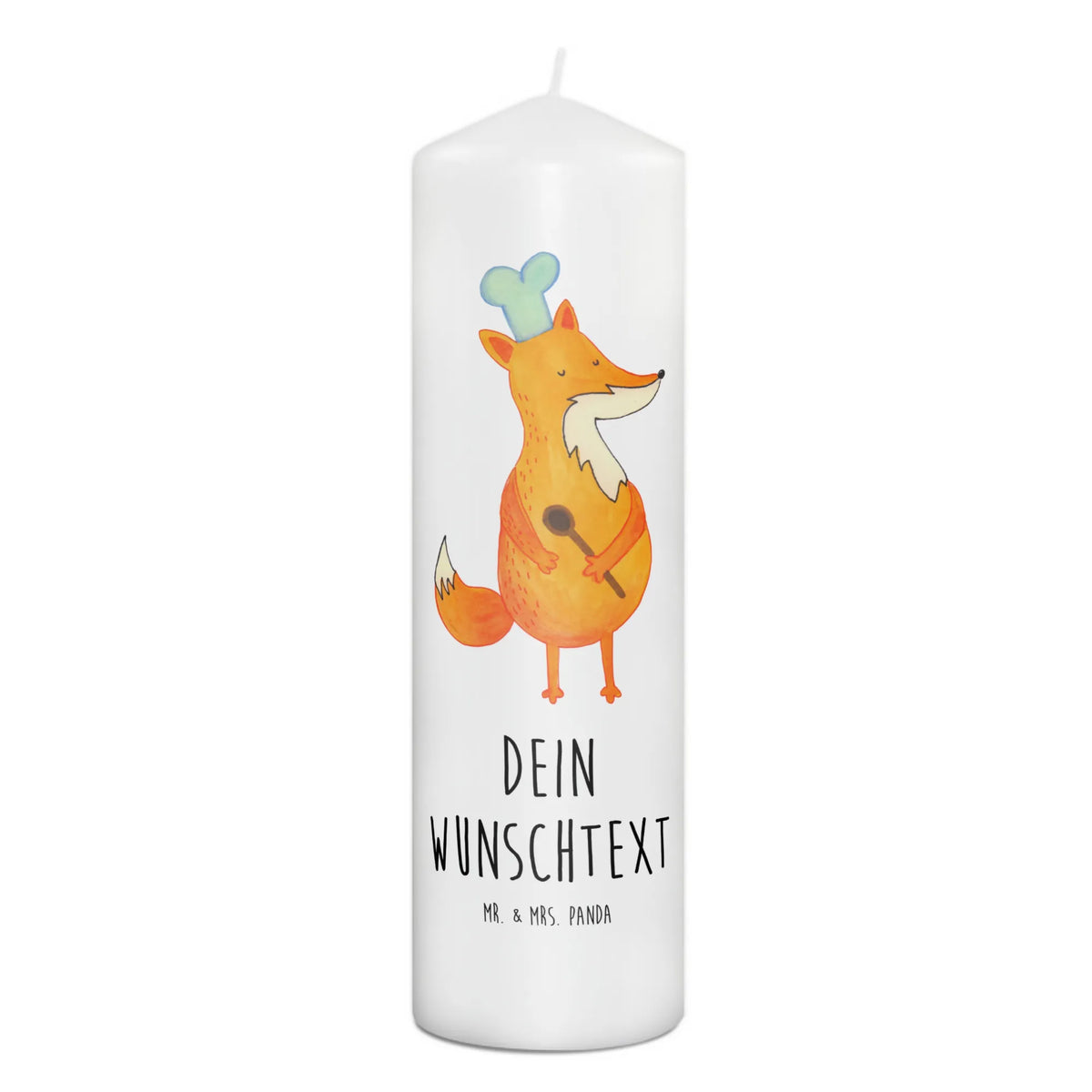 Personalised candle Fox A cook fox, foxes, forest wildlife, clever as a fox, animal lover, Chefs, Kitchen decoration, Fox, Party slogan, Cook gift, Kitchen slogan, funny, Slogan funny, Baker