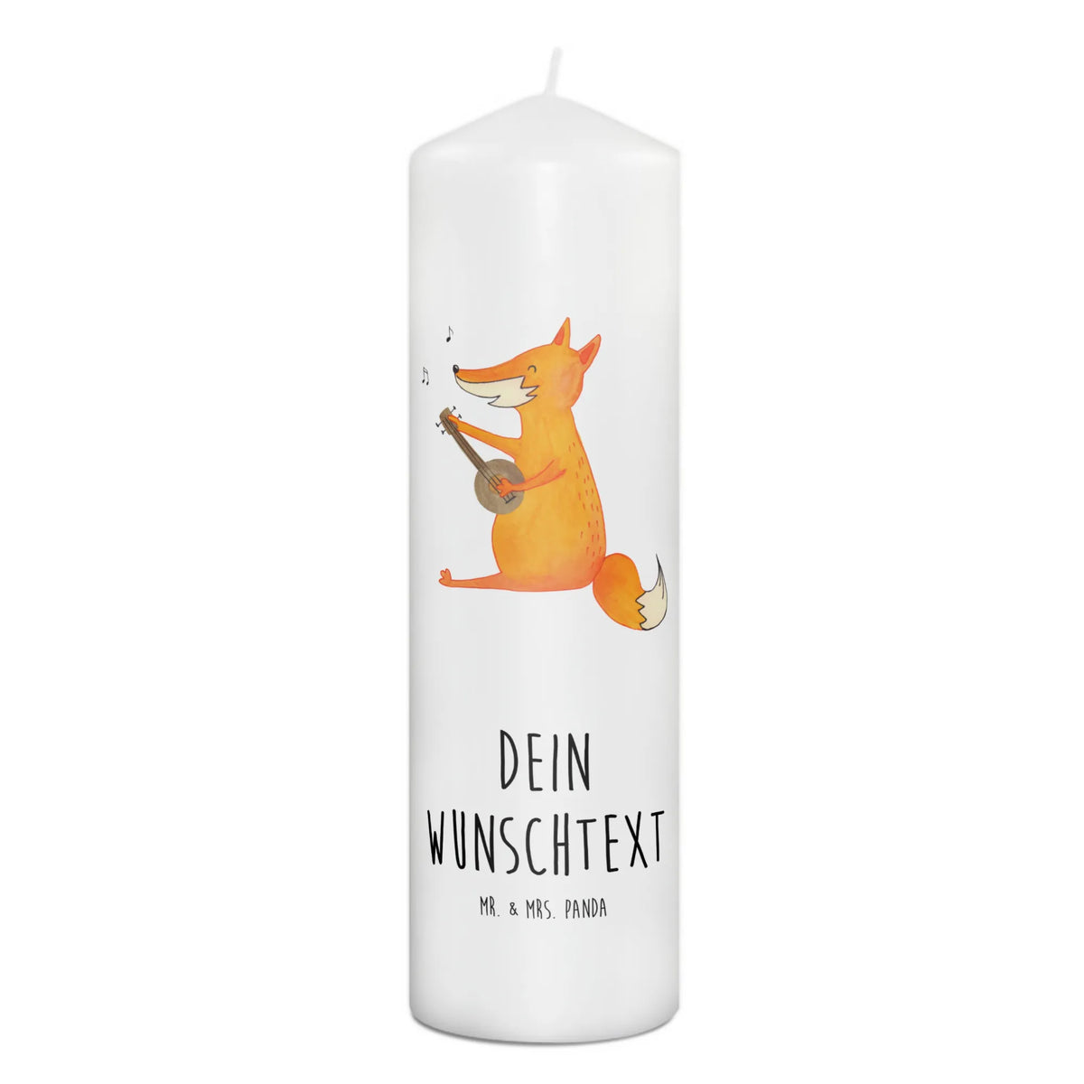 Personalised candle Fox guitar fox, foxes, forest wildlife, clever as a fox, animal lover, gift musician, singer, musician, music saying, Fox, guitar