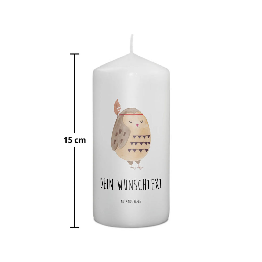 Personalised candle Owl feather headdress owl, forest animal, bird, nocturnal, gift ideas, birthday present, illustrated, funny, romantic gift, owl decor, Owl decoration, Owl, Feather decoration, Travel saying, Indian saying, Beautiful saying, Decoration, Life is an adventure