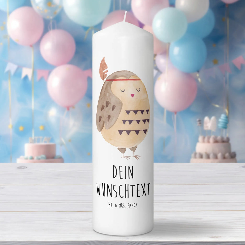Personalised candle Owl feather headdress owl, forest animal, bird, nocturnal, gift ideas, birthday present, illustrated, funny, romantic gift, owl decor, Owl decoration, Owl, Feather decoration, Travel saying, Indian saying, Beautiful saying, Decoration, Life is an adventure