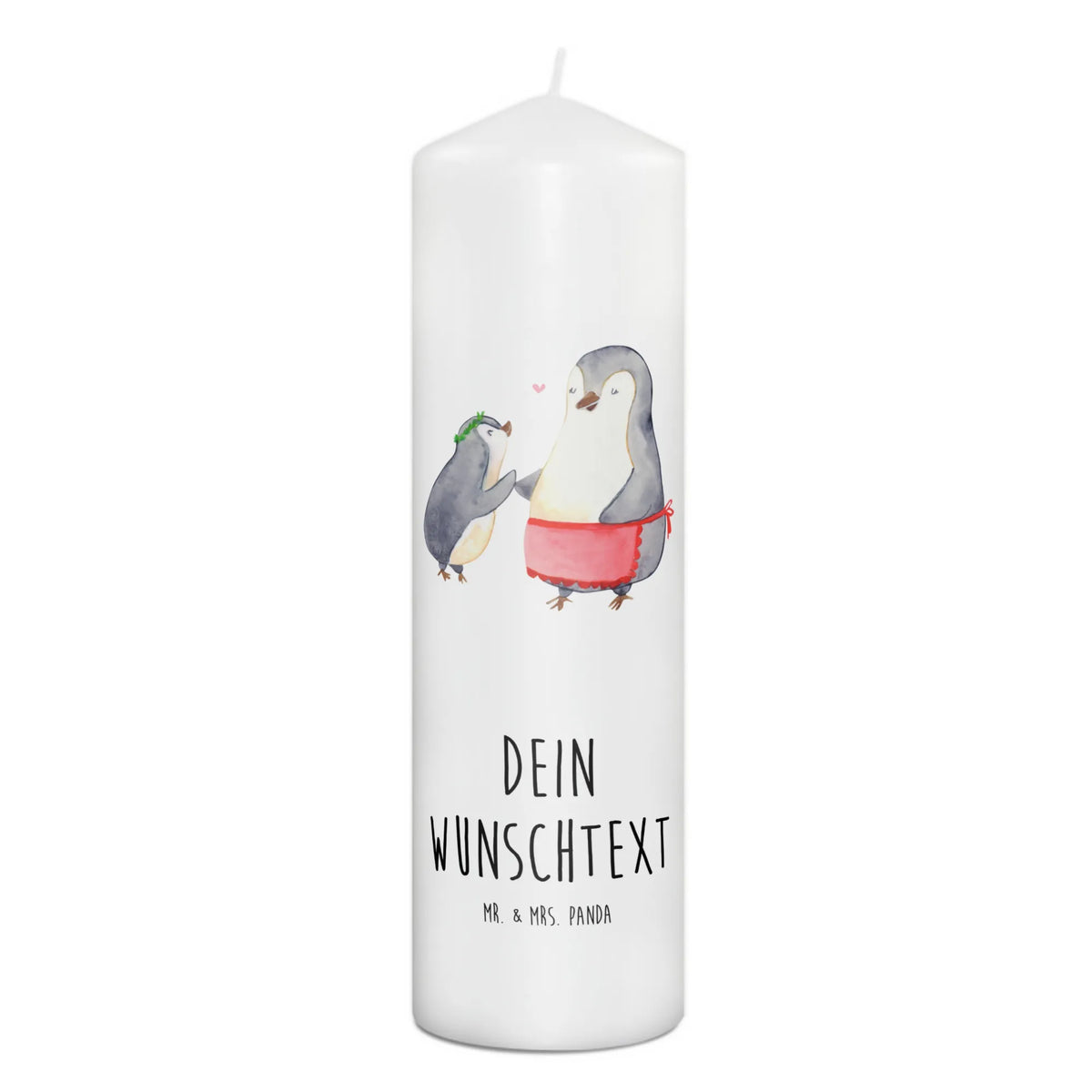Personalised candle Penguin with child Family, Father's Day, Mother's Day, brother, sister, Mom, Dad, Gift, Mommy, Mother, Mummy, Birthday