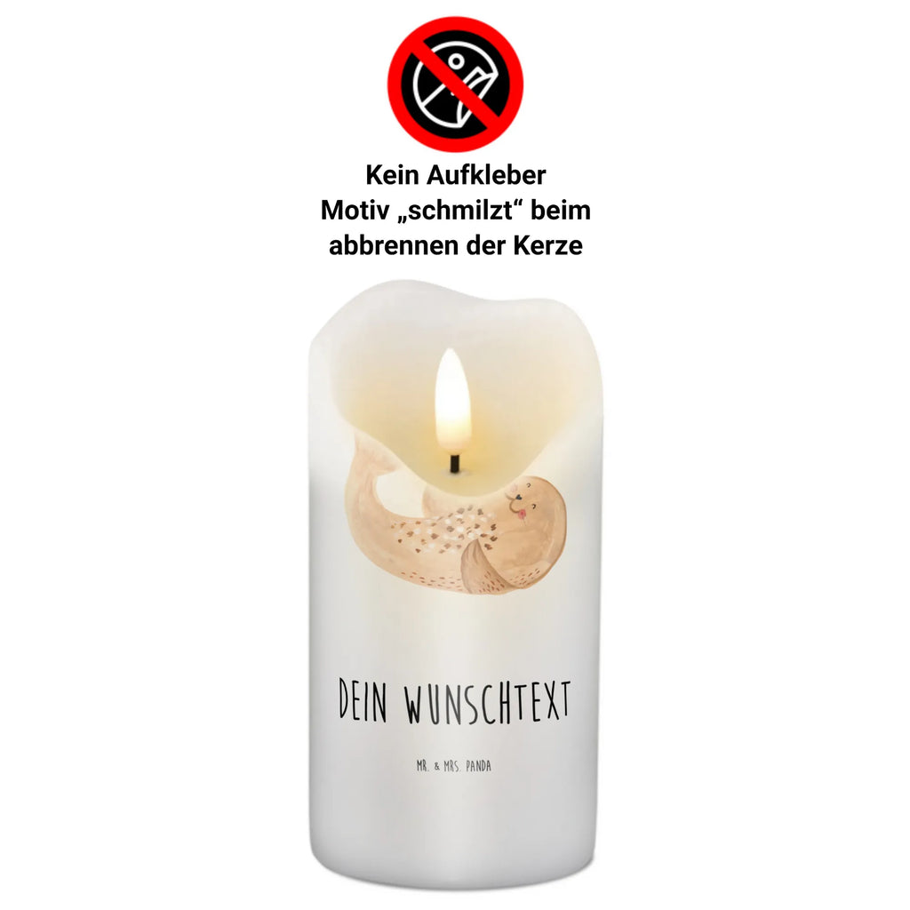 Personalised candle seal Lay small animals, cute, funny, cute animal motives, hand drawn, small world, funny sayings, good mood, happy, gifts, gift ideas, special gifts, animal lover, card, sea animal, beach, Seal, seal, laughter, North Sea, joy, Baltic Sea, seals