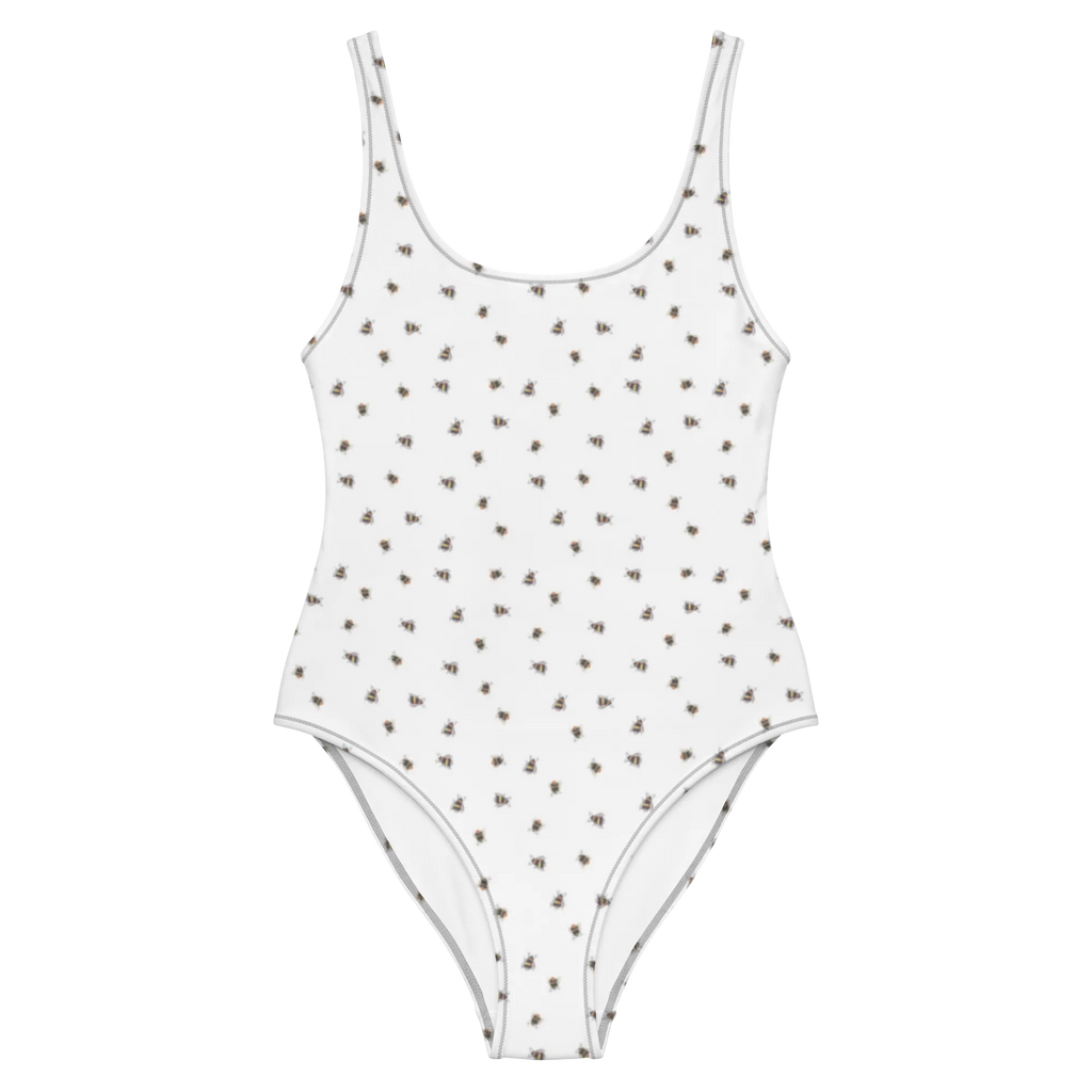 Swimsuit bumblebee fluffy Rückenfreier Badeanzug, Badebekleidung, Swimsuit, Bademode, Luxus-Bademode, Badeanzug, Tiermotive, Gute Laune, lustige Sprüche, Tiere, Natur, Blume, Hummel, Biene, Flauschig