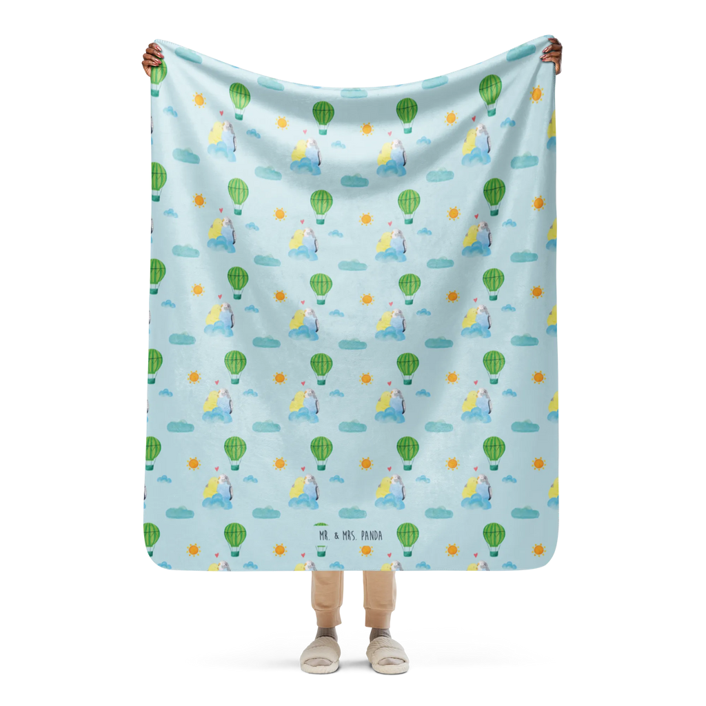 Sherpa cuddly blanket Parakeets in love Freundin, Freund, Liebe, Liebesgeschenk, Jahrestag, Verlobung, Partner, Ehemann, Ehefrau, Heiraten, Heiratsantrag, Hocheitstag, Wellensittich, Kuscheln, Vögel, Nähe, Vertrauen