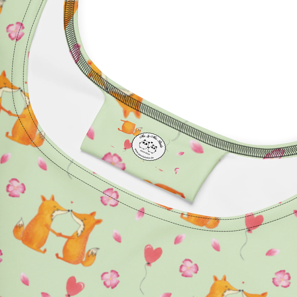 Sommerkleid Füchse Liebe Muster Kleid, Sommerkleid, Skaterkleid, Fuchs, Freundin, Füchse, Verlobte, Liebespaar, Liebesbeweis, Fox, Ehefrau, Liebe, Freund, Ehemann, Ehe, Partner, Paar