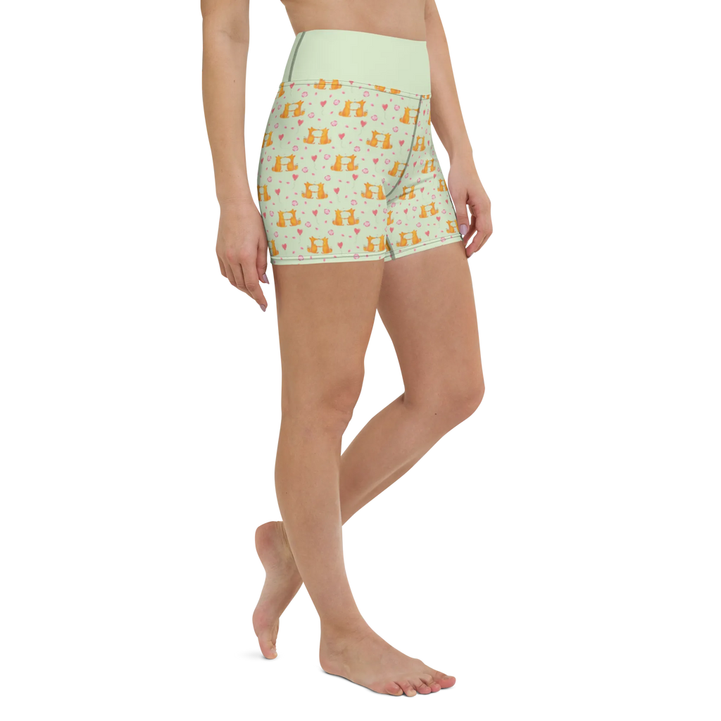 Yoga Shorts Füchse Liebe Muster Yoga Shorts, Fitnesshose, Sporthose, Yogabekleidung, Yogashorts, Sportbekleidung, Yoga Shorts Damen, Sportshorts Damen, Sportshorts, Fuchs, Partner, Ehemann, Freundin, Liebesbeweis, Ehefrau, Liebe, Freund, Ehe, Paar, Füchse, Verlobte, Fox, Liebespaar