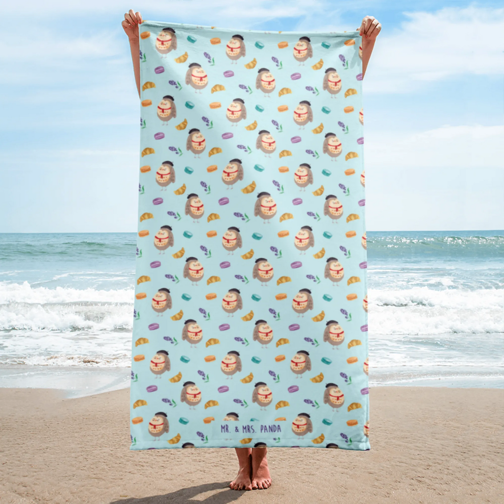 XL bath towel Owl France oversized towel, luxury bath sheet, XL bath towel, large beach towel, spa towel, extra large swim towel, owl, forest animal, bird, nocturnal, gift ideas, birthday present, illustrated, funny, romantic gift, owl decor, Owls, Owl, Say French, Life is beautiful, La vie est belle, hibou, Owl decoration, Say beautiful, France