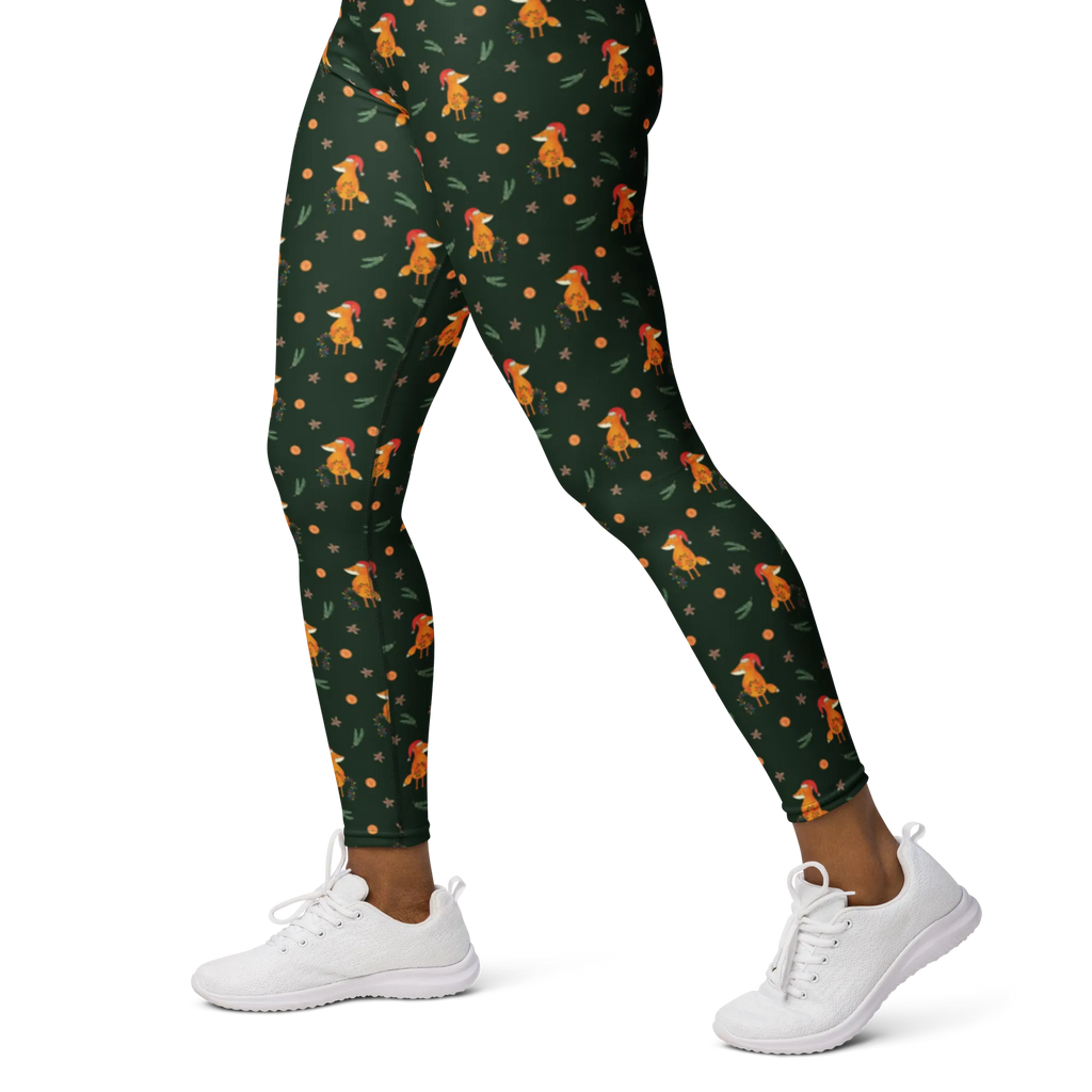 Yoga Pants Fox Christmas Winter, Christmas, Christmas time, snow, Saying beautiful, Gift Christmas, Santa Claus, Foxes, Fox, Christmas Eve