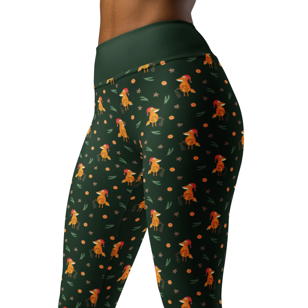 Yoga Pants Fox Christmas Winter, Christmas, Christmas time, snow, Saying beautiful, Gift Christmas, Santa Claus, Foxes, Fox, Christmas Eve