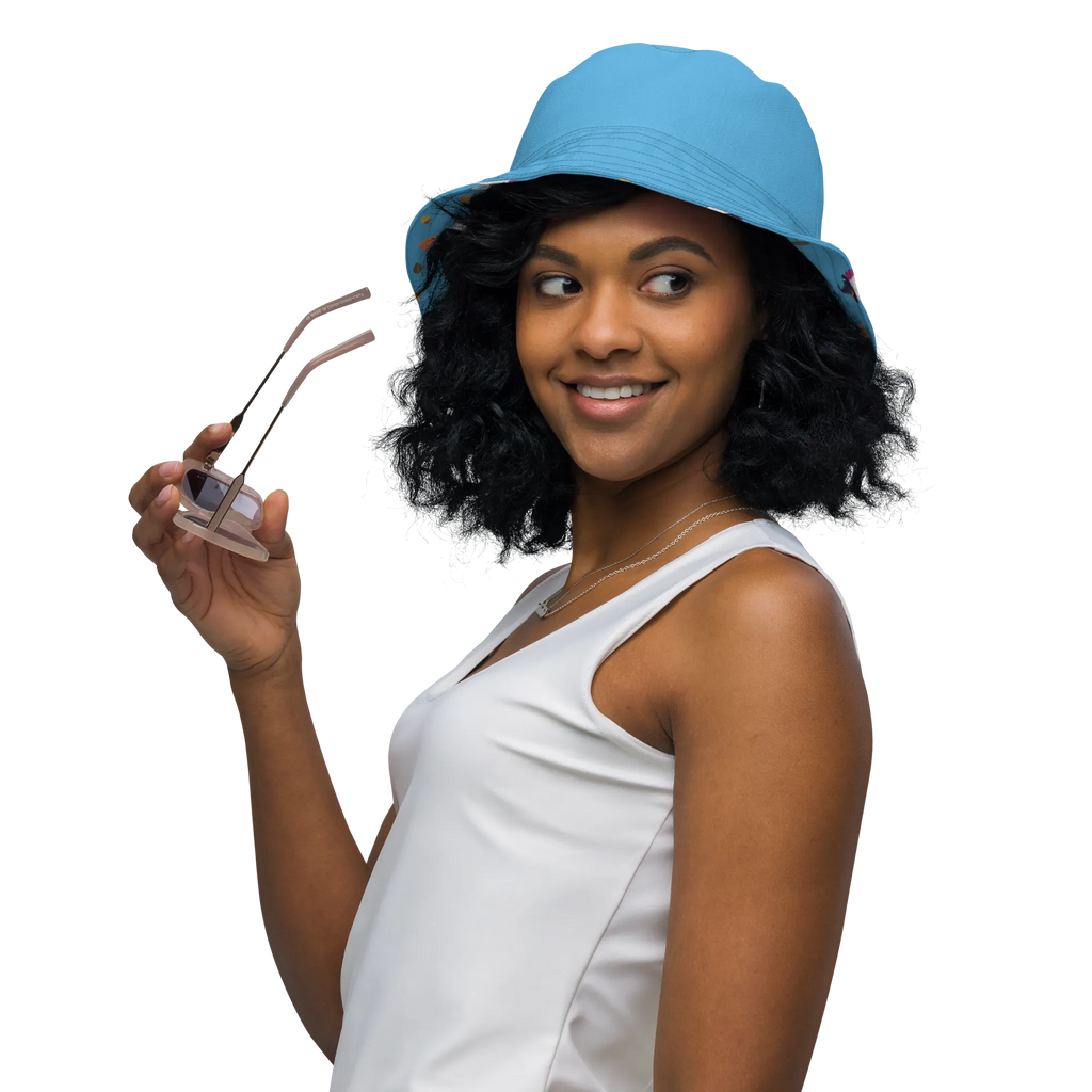 Sonnenhut Einhorn Hexe Muster Wendemütze, Wendehut, Sonnenmütze, Fischerhut, Wendecap, Sonnenhut, Strandhut, Outdoorhut, Sommerhut, Freizeithut, Anglerhut, zweifarbiger Hut, Einhorn, Einhörner, Einhorn Deko, Unicorn, Teufel, Ehefrau, Engel, Hexe, Freundin, Zicke, Leben, Frau, Verrückte