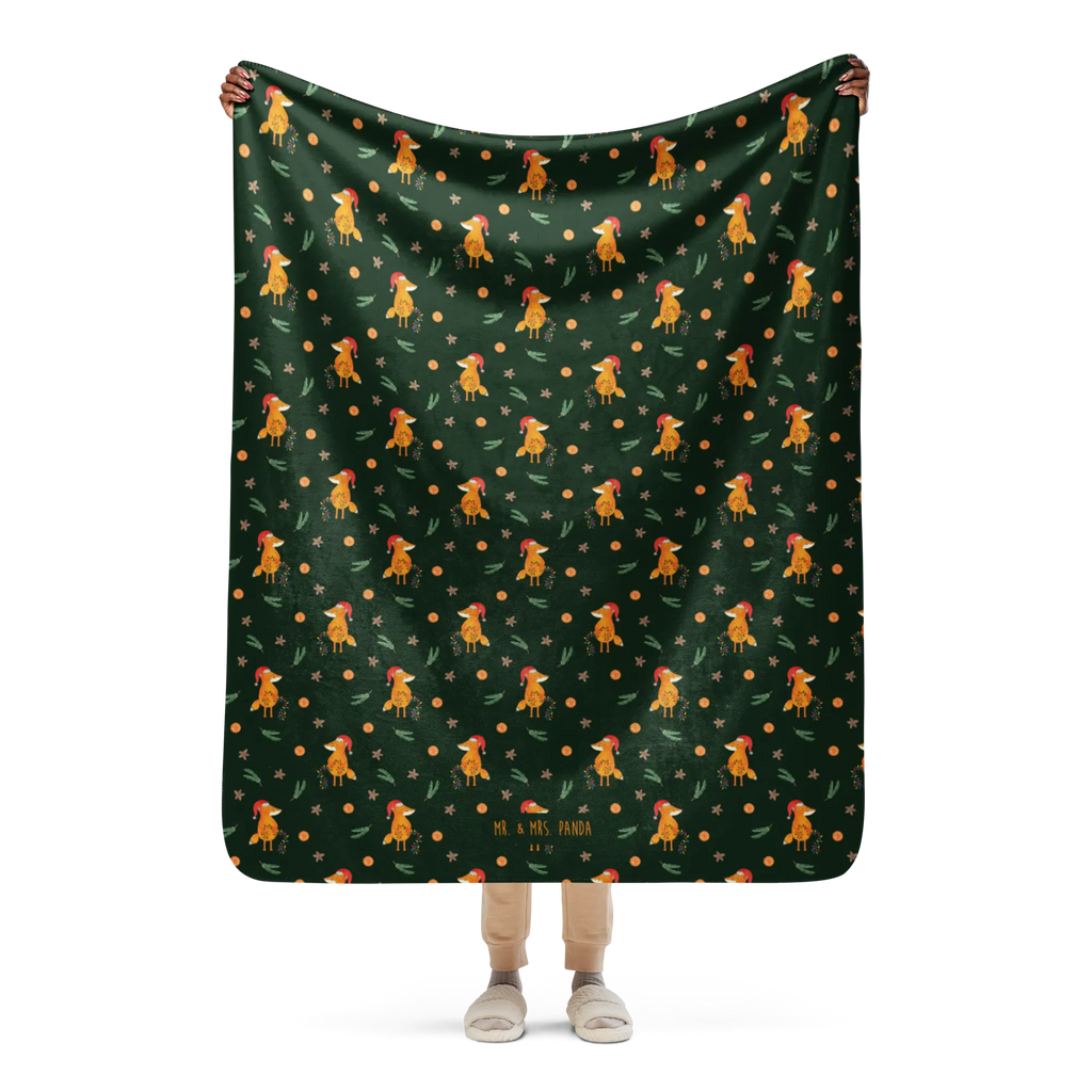 Sherpa Kuscheldecke Fuchs Weihnachten Muster Winter, Weihnachten, Weihnachtsdeko, Nikolaus, Advent, Heiligabend, Wintermotiv, Füchse, Weihnachtsmann, Spruch schön, Weihnachtszeit, Geschenk Weihnachten, Fuchs