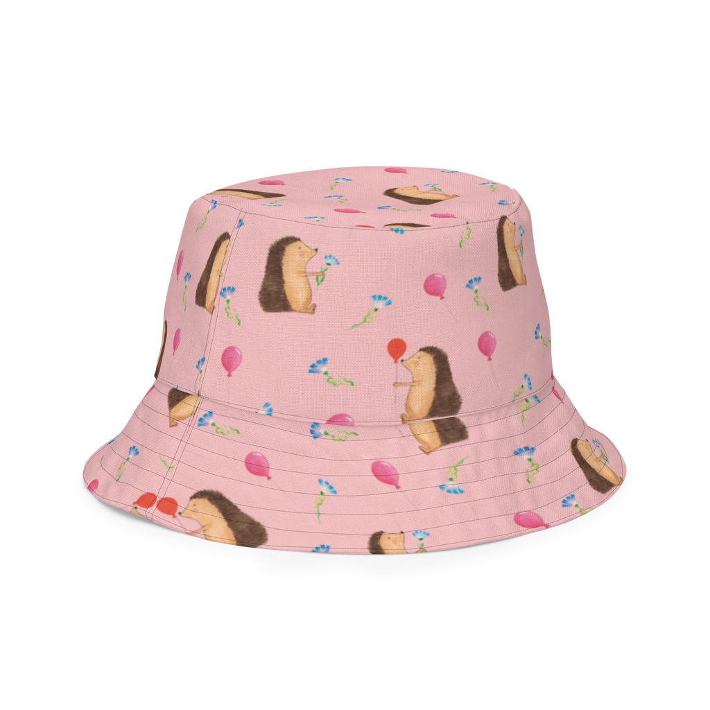 Sonnenhut Igel Luftballon Muster Strandhut, zweifarbiger Hut, Outdoorhut, Freizeithut, Anglerhut, Wendemütze, Fischerhut, Wendecap, Sonnenmütze, Sonnenhut, Wendehut, Sommerhut, Tiermotive, Gute Laune, lustige Sprüche, Tiere, Geburtstag, Geburtstagskind, Ballon, Glückwunsch, Happy Birthday, Herzlichen Glückwunsch, Igel