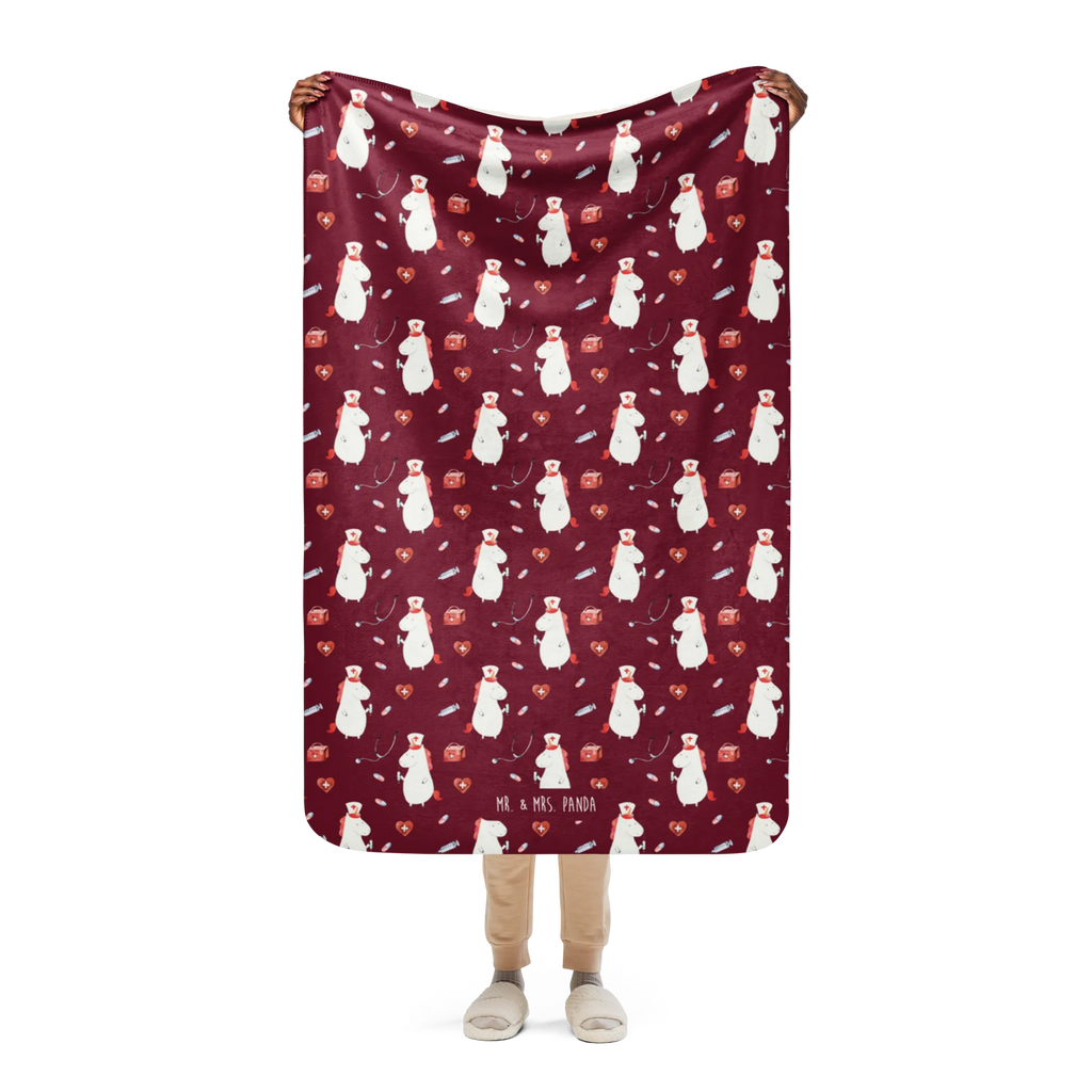 Koc Sherpa Jednorożec Pielęgniarka Einhorn, Einhörner, Einhorn Deko, Unicorn, Krankenpfleger Geschenk, Krankenhaus, Krankenschwester Dankeschön, Krankenschwester Geschenk, Ärztin Geschenk, Krankenpflegerin