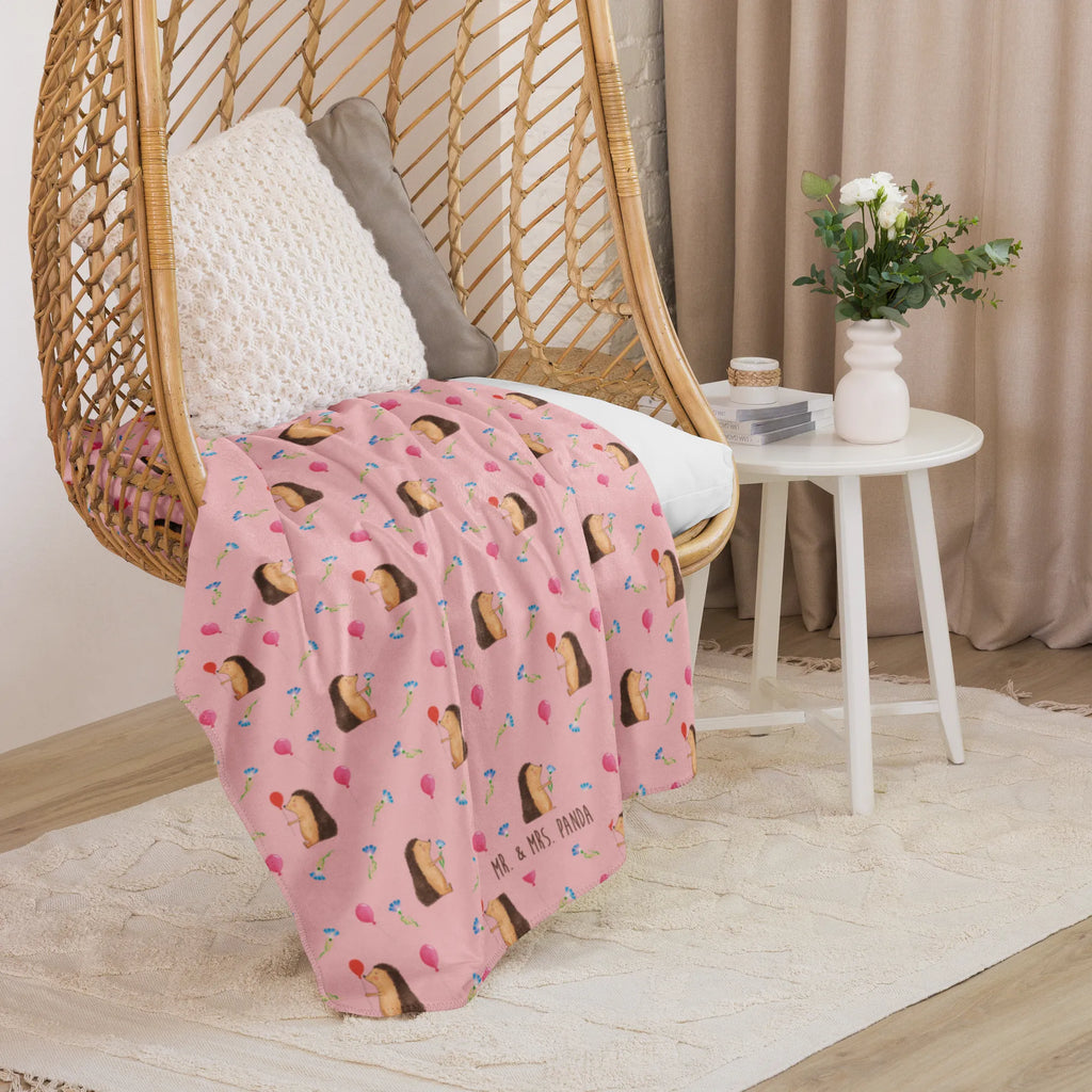Sherpa cuddly blanket Hedgehog balloon Tiermotive, Gute Laune, lustige Sprüche, Tiere, Glückwunsch, Geburtstagskind, Igel, Ballon, Happy Birthday, Herzlichen Glückwunsch, Geburtstag