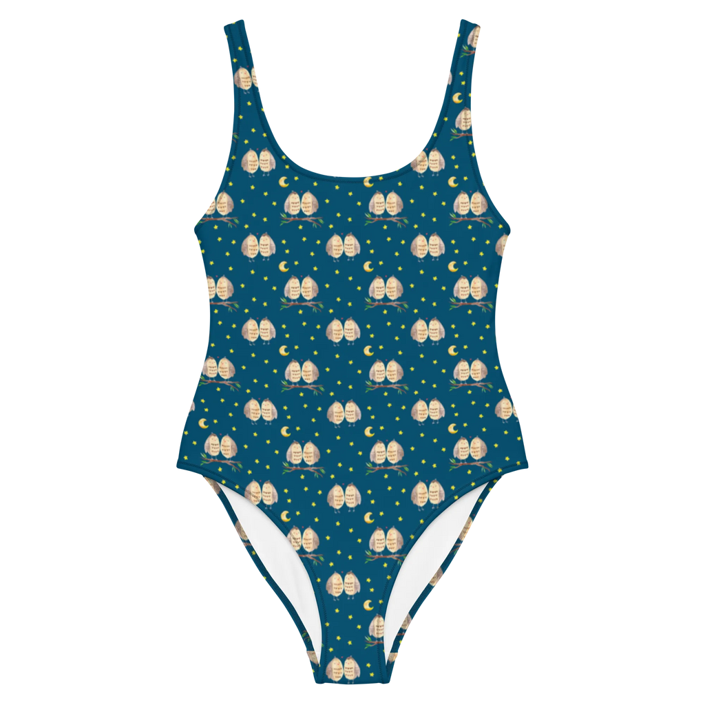 Swimsuit owls Love Badeanzug, Swimsuit, Badebekleidung, Bademode, Luxus-Bademode, Rückenfreier Badeanzug, Eule, Wortspiel lustig, Liebe Spruch, Owl, Eule Deko, Liebe, All you need is love, Hochzeit Spruch, Freund, Freundin Geschenk