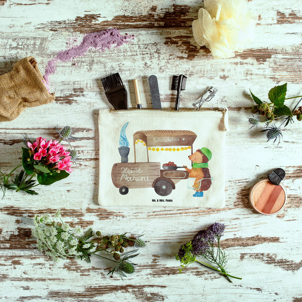 torebka na makijaż Jeż kasztany Zima, Boże Narodzenie, dekoracje świąteczne, Mikołaj, Adwent, Wigilia, zimowy motyw