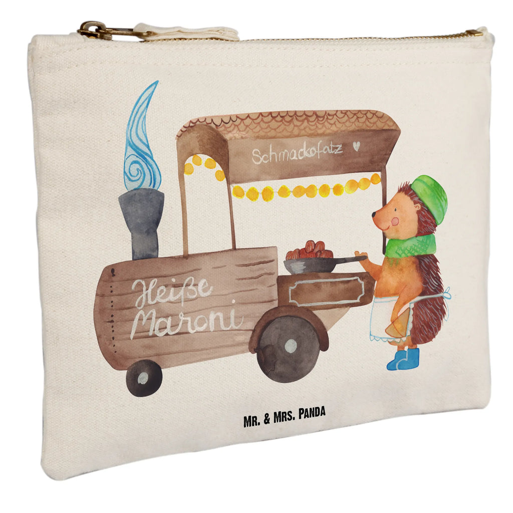 torebka na makijaż Jeż kasztany Zima, Boże Narodzenie, dekoracje świąteczne, Mikołaj, Adwent, Wigilia, zimowy motyw