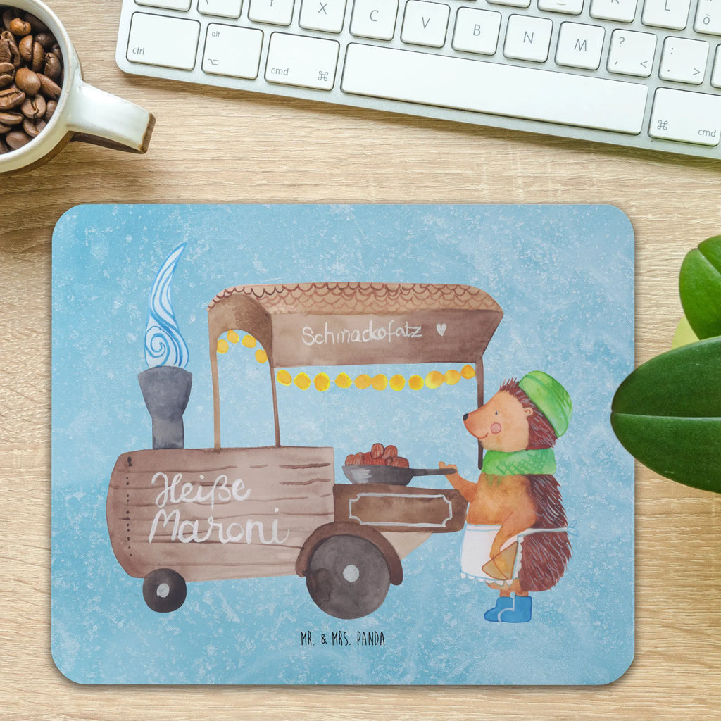 Mouse mat hedgehog Chestnuts Study, fun, Student, Pad, Print, Mouse Pad, mousepad, Motif, Office, Work, PC, Gift, saying, Mouse, Winter, Christmas, Christmas time, snow