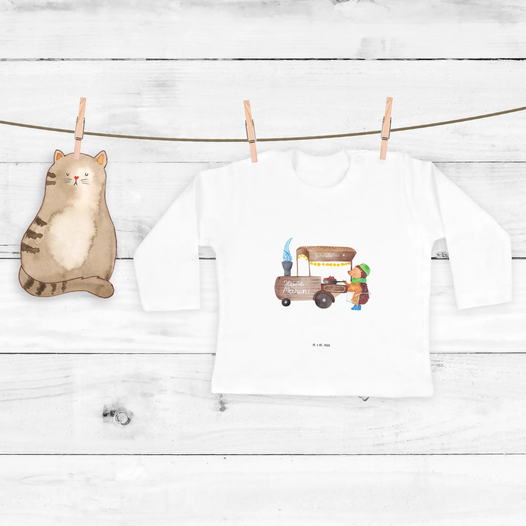 Baby long-sleeve hedgehog Chestnuts Bio, Mädchen, Langarm, Jungen, Baby, Kleidung, Winter, Weihnachten, Weihnachtsdeko, Nikolaus, Advent, Heiligabend, Wintermotiv, Kastanien, Maronen, Weihnachtsmarkt, Duft