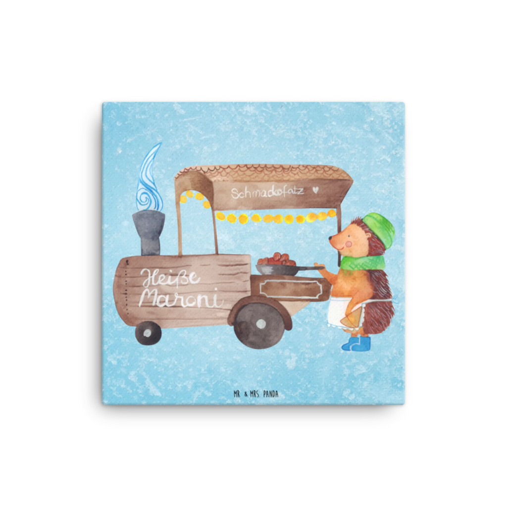 Leinwand Bild Igel Maronen Dekoration, Kunstdruck, Bild, Wanddeko, Leinwand, Winter, Weihnachten, Weihnachtsdeko, Nikolaus, Advent, Heiligabend, Wintermotiv, Duft, Weihnachtsmarkt, Kastanien, Maronen