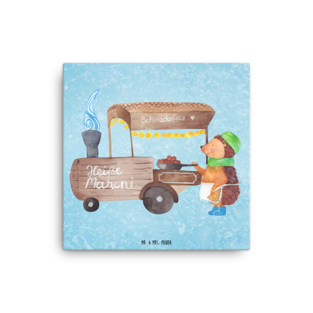 Leinwand Bild Igel Maronen Dekoration, Kunstdruck, Bild, Wanddeko, Leinwand, Winter, Weihnachten, Weihnachtsdeko, Nikolaus, Advent, Heiligabend, Wintermotiv, Duft, Weihnachtsmarkt, Kastanien, Maronen