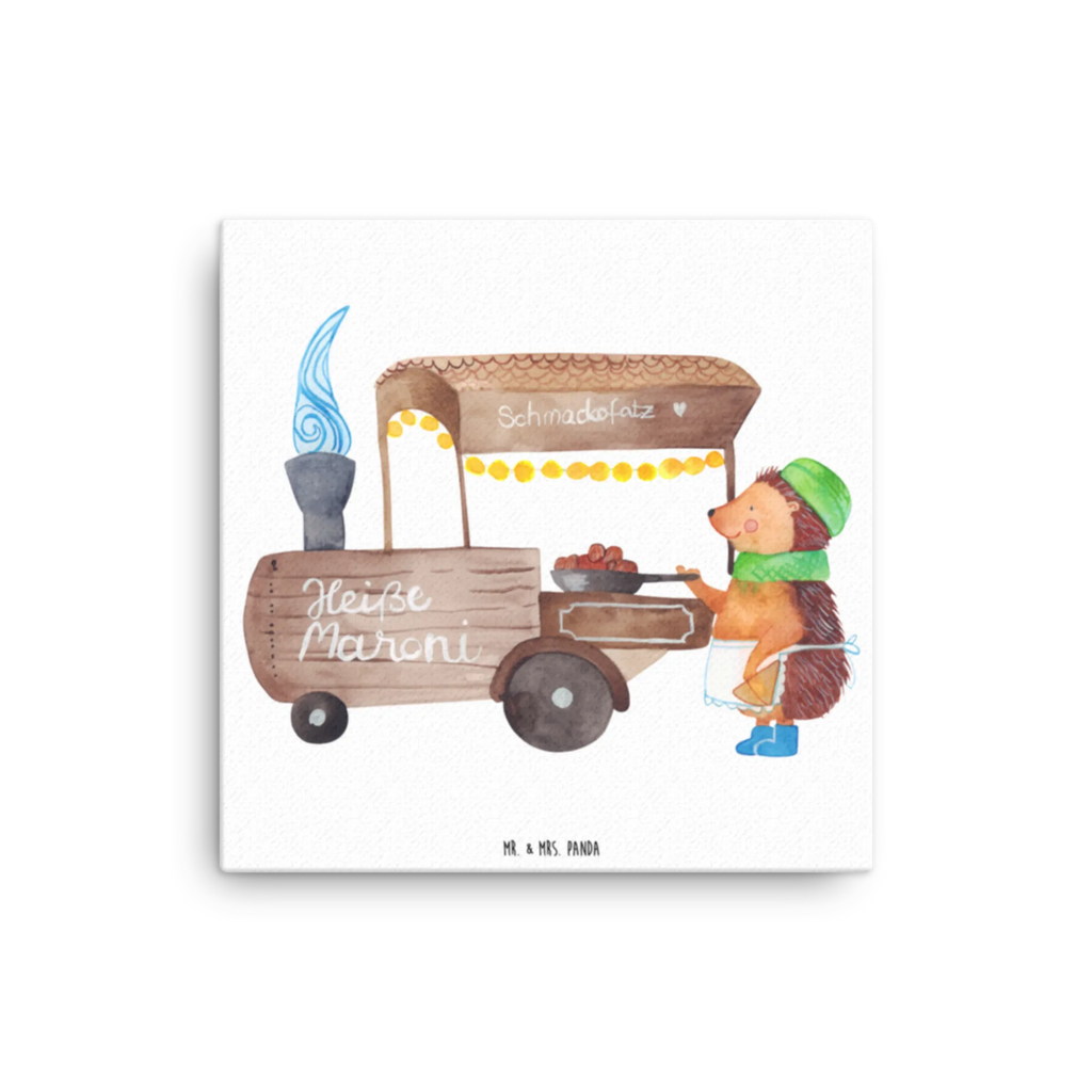 Leinwand Bild Igel Maronen Dekoration, Kunstdruck, Bild, Wanddeko, Leinwand, Winter, Weihnachten, Weihnachtsdeko, Nikolaus, Advent, Heiligabend, Wintermotiv, Duft, Weihnachtsmarkt, Kastanien, Maronen