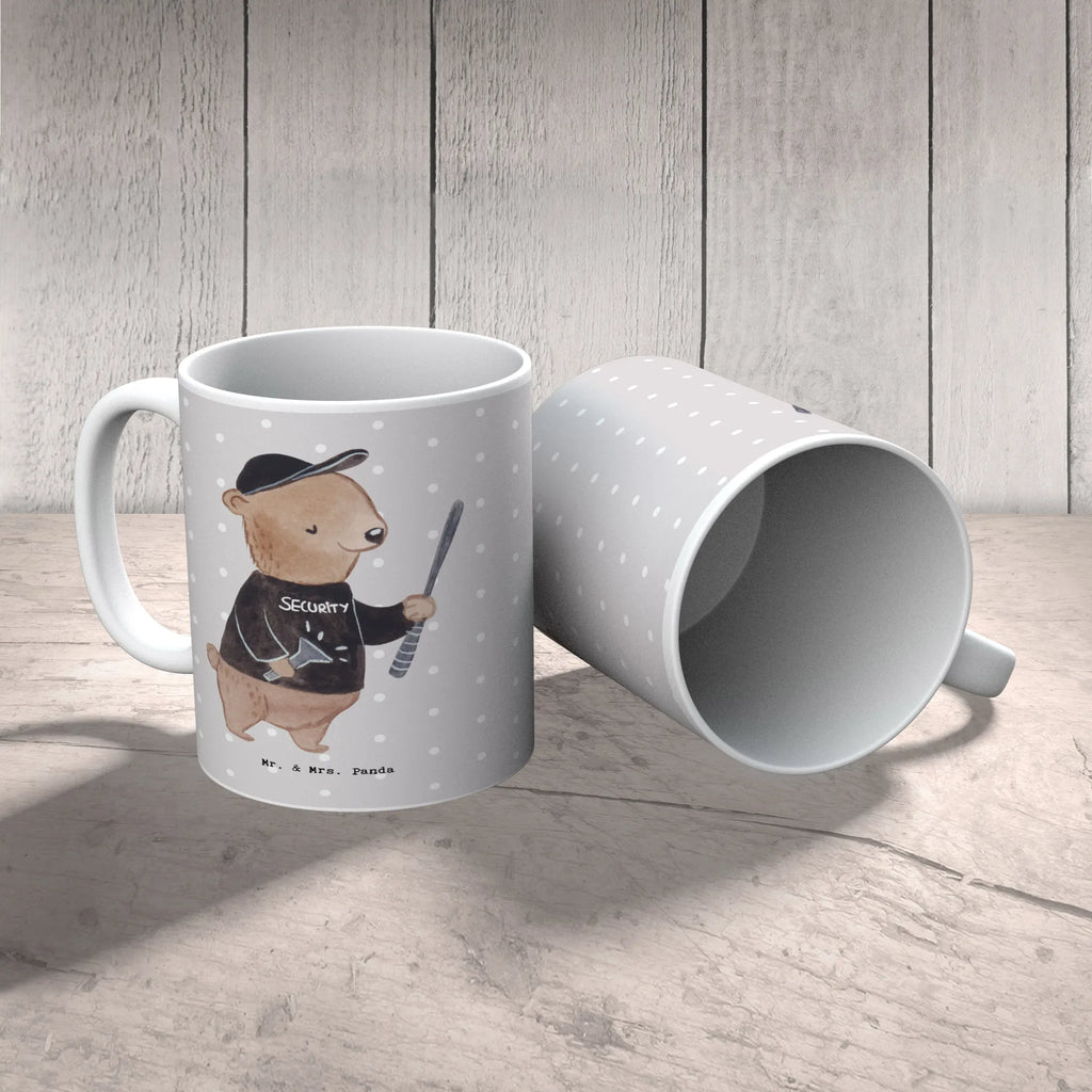 Tasse Security Mitarbeiter mit Herz Tasse mit Zitaten, Porzellantasse, Kaffeetasse, Keramiktasse, Tasse, Bürotasse, Teetasse, Geschenktasse, Tasse mit Motiven, Beruf, Ausbildung, Jubiläum, Abschied, Rente, Kollege, Kollegin, Geschenk, Schenken, Arbeitskollege, Mitarbeiter, Firma, Danke, Dankeschön