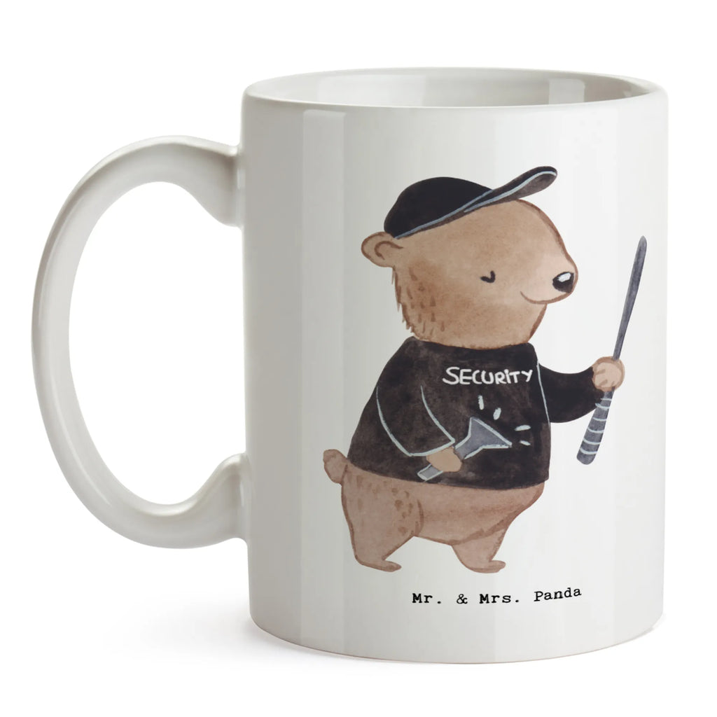 Tasse Security Mitarbeiter mit Herz Tasse mit Zitaten, Porzellantasse, Kaffeetasse, Keramiktasse, Tasse, Bürotasse, Teetasse, Geschenktasse, Tasse mit Motiven, Beruf, Ausbildung, Jubiläum, Abschied, Rente, Kollege, Kollegin, Geschenk, Schenken, Arbeitskollege, Mitarbeiter, Firma, Danke, Dankeschön