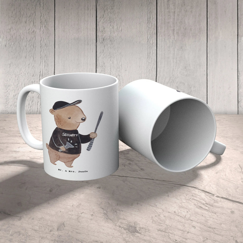 Tasse Security Mitarbeiter mit Herz Tasse mit Zitaten, Porzellantasse, Kaffeetasse, Keramiktasse, Tasse, Bürotasse, Teetasse, Geschenktasse, Tasse mit Motiven, Beruf, Ausbildung, Jubiläum, Abschied, Rente, Kollege, Kollegin, Geschenk, Schenken, Arbeitskollege, Mitarbeiter, Firma, Danke, Dankeschön