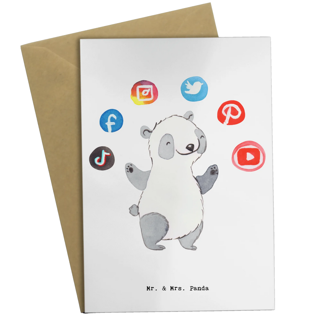 Greetings card Social Media Manager heart greeting card, wedding card, folding card, birthday card, invitation card, gift, gift idea, best, farewell gift, passing exam, anniversary, retirement, promotion, job start, sayings, funny, profession