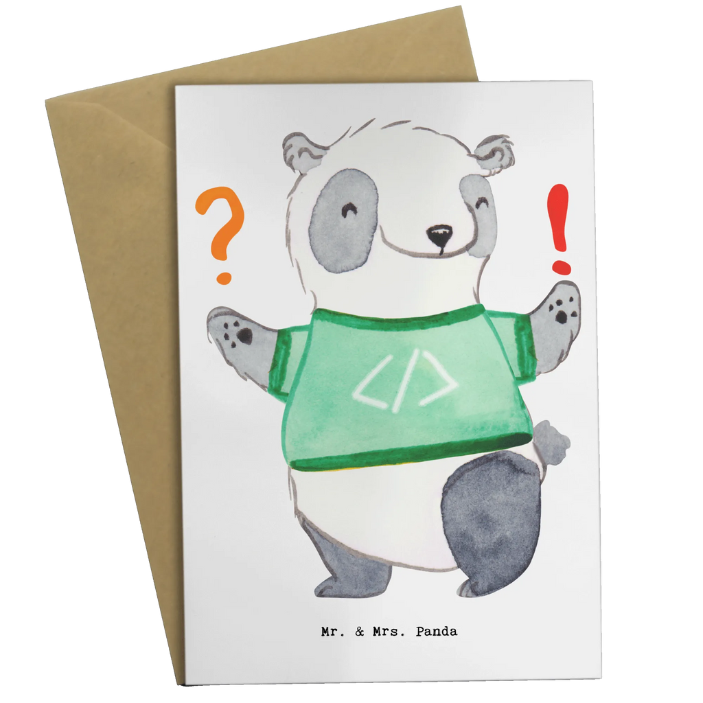 Greetings card Panda Programmer Adventure birthday card, folding card, wedding card, greeting card, invitation card, gift, gift idea, best, farewell gift, passing exam, anniversary, retirement, promotion, job start, sayings, funny, profession