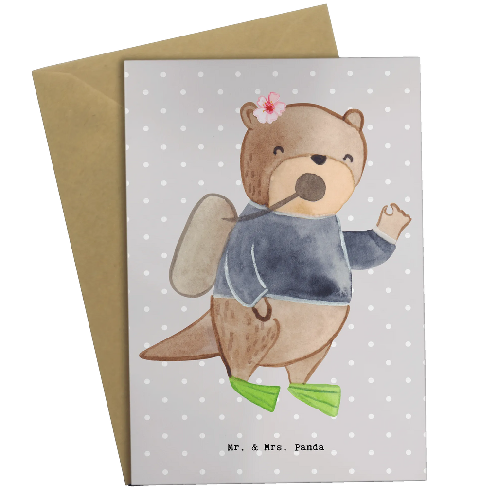 Greetings card Dive Instructor Heart greeting card, invitation card, birthday card, wedding card, folding card, gift, gift idea, best, farewell gift, passing exam, anniversary, retirement, promotion, job start, sayings, funny, profession