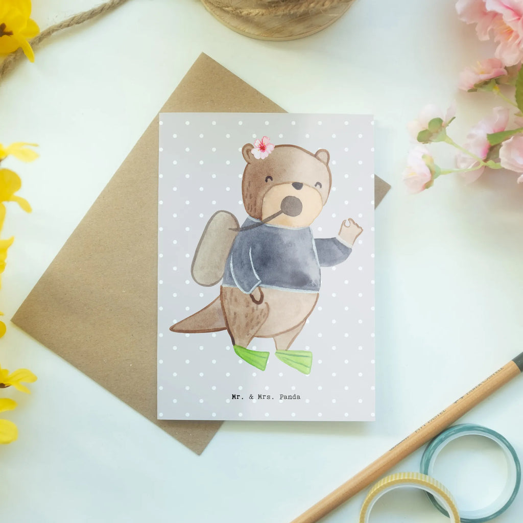 Greetings card Dive Instructor Heart greeting card, invitation card, birthday card, wedding card, folding card, gift, gift idea, best, farewell gift, passing exam, anniversary, retirement, promotion, job start, sayings, funny, profession