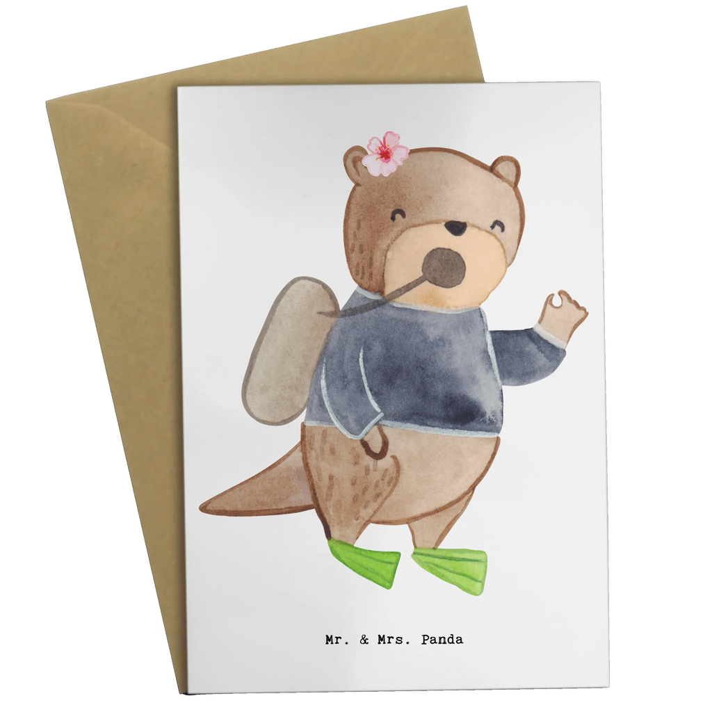 Greetings card Dive Instructor Heart greeting card, invitation card, birthday card, wedding card, folding card, gift, gift idea, best, farewell gift, passing exam, anniversary, retirement, promotion, job start, sayings, funny, profession