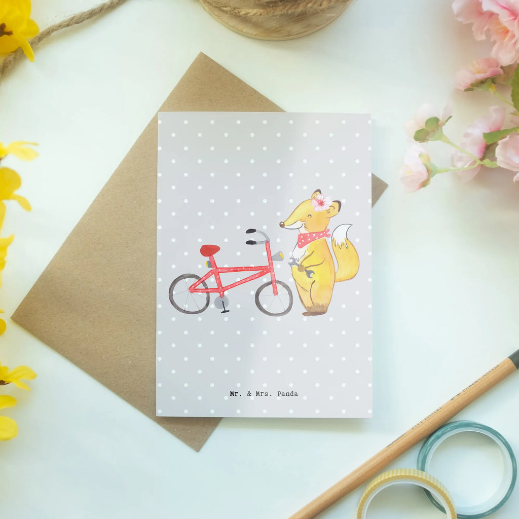 Greetings card Bicycle Mechatronic Technician Heart invitation card, wedding card, greeting card, folding card, birthday card, gift, gift idea, best, farewell gift, passing exam, anniversary, retirement, promotion, job start, sayings, funny, profession