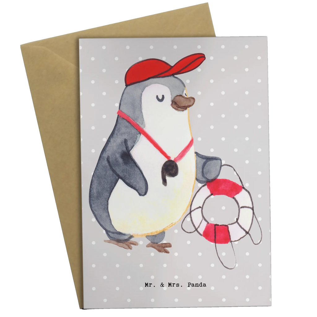 Grußkarte Bademeister mit Herz Grußkarte, Geburtstagskarte, Einladungskarte, Glückwunschkarte, Klappkarte, Ansichtskarten, Hochzeitskarte, Karte, Beruf, Ausbildung, Jubiläum, Abschied, Rente, Kollege, Kollegin, Geschenk, Schenken, Arbeitskollege, Mitarbeiter, Firma, Danke, Dankeschön, Bademeister, Schwimmmeister, Schwimmbad, Schwimmverein, Rettungsschwimmer, Freibad, Badeanstalt, Schwimmschule