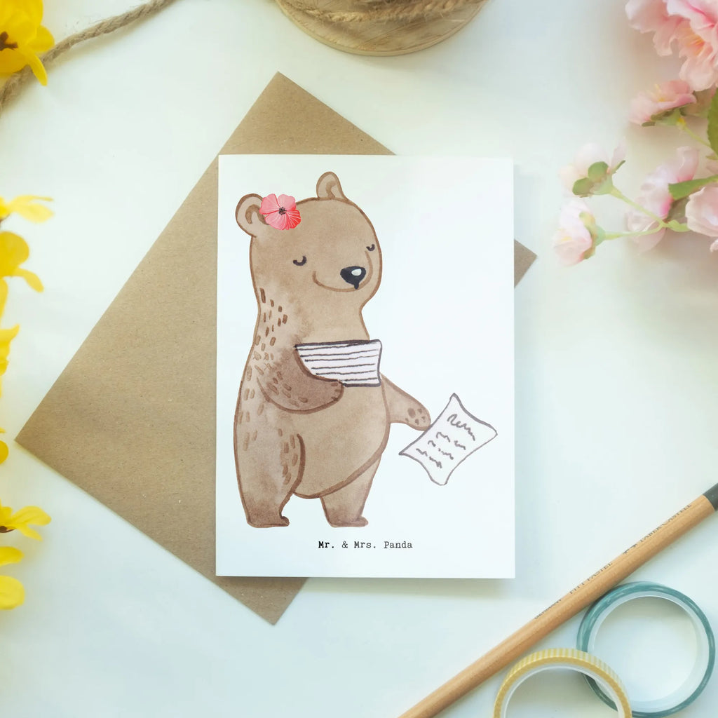 Greetings card Bookkeeper Heart birthday card, invitation card, wedding card, greeting card, folding card, gift, gift idea, best, farewell gift, passing exam, anniversary, retirement, promotion, job start, sayings, funny, profession