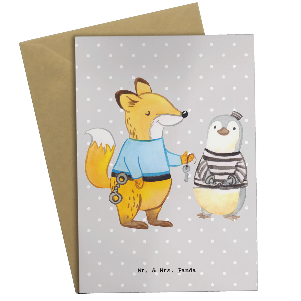 Greetings card corrections officer Heart greeting card, folding card, wedding card, birthday card, invitation card, gift, gift idea, best, farewell gift, passing exam, anniversary, retirement, promotion, job start, sayings, funny, profession