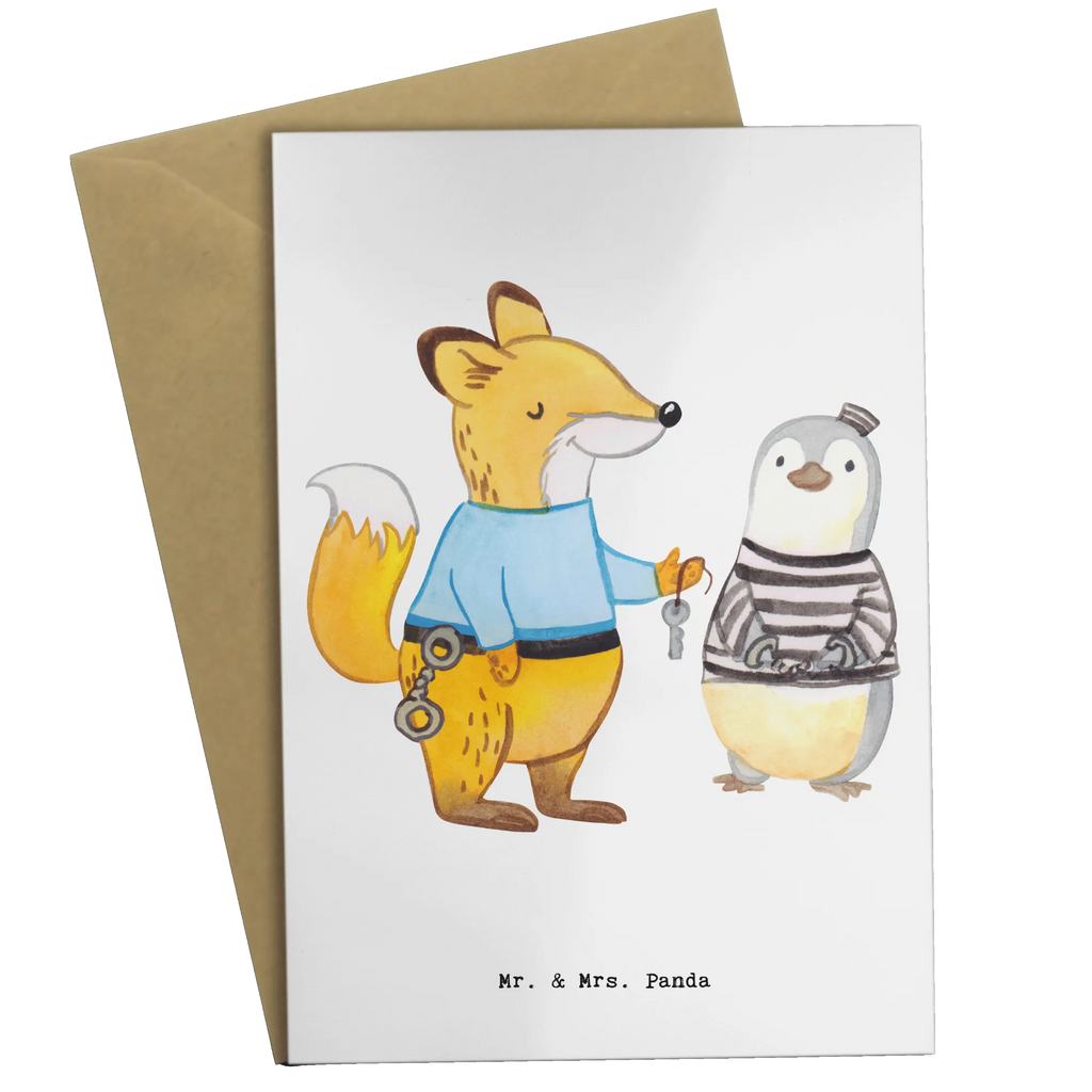 Greetings card corrections officer Heart greeting card, folding card, wedding card, birthday card, invitation card, gift, gift idea, best, farewell gift, passing exam, anniversary, retirement, promotion, job start, sayings, funny, profession