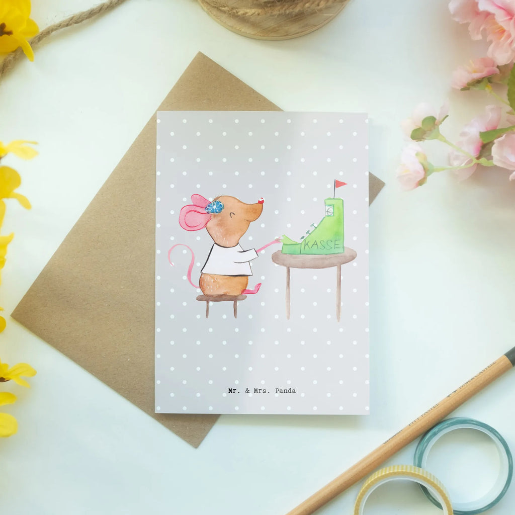 Greetings card cashier heart Klappkarte, Karte, Grußkarte, Glückwunschkarte, Hochzeitskarte, Einladungskarte, Ansichtskarten, Geburtstagskarte, Beruf, Ausbildung, Jubiläum, Abschied, Rente, Kollege, Kollegin, Geschenk, Schenken, Arbeitskollege, Mitarbeiter, Firma, Danke, Dankeschön, Kassenwartin, Kassiererin, Mitarbeiterin Kasse