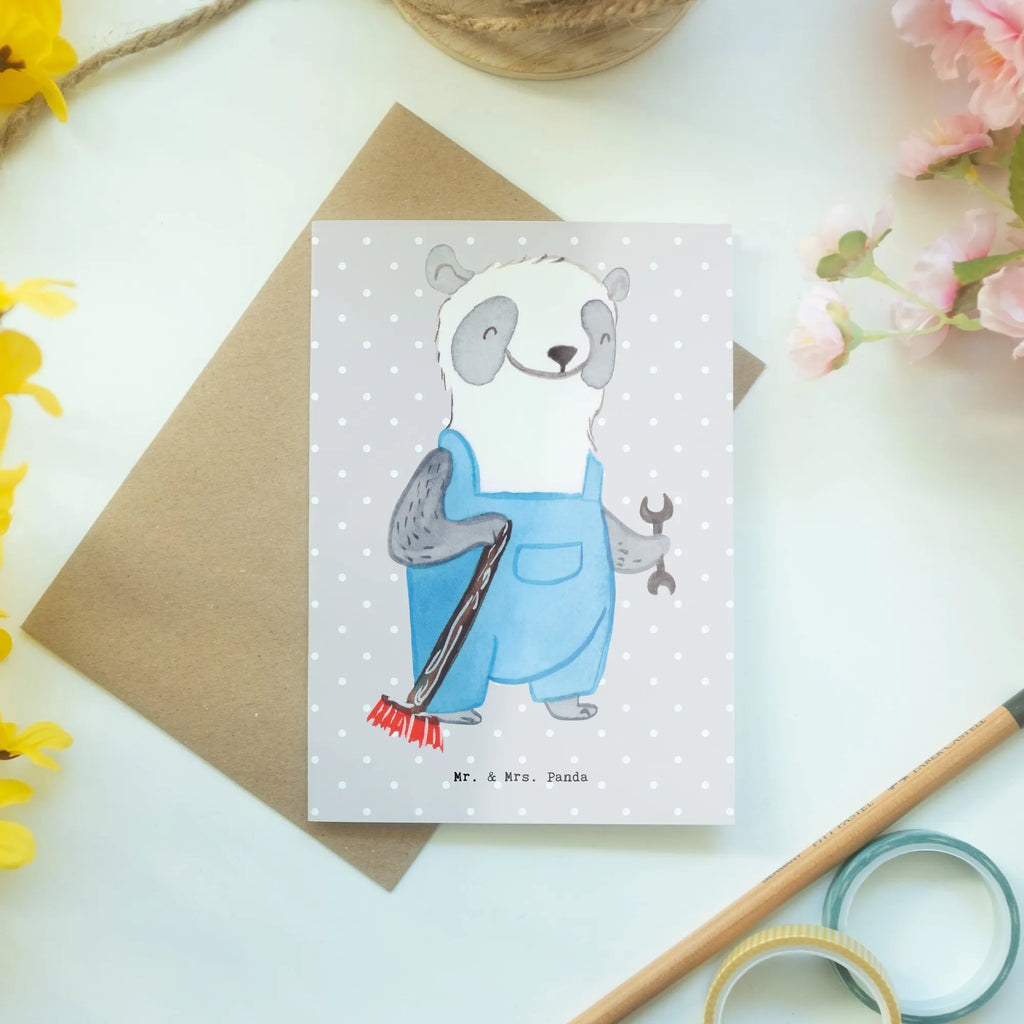 Greetings card janitor heart wedding card, invitation card, folding card, greeting card, birthday card, gift, gift idea, best, farewell gift, passing exam, anniversary, retirement, promotion, job start, sayings, funny, profession