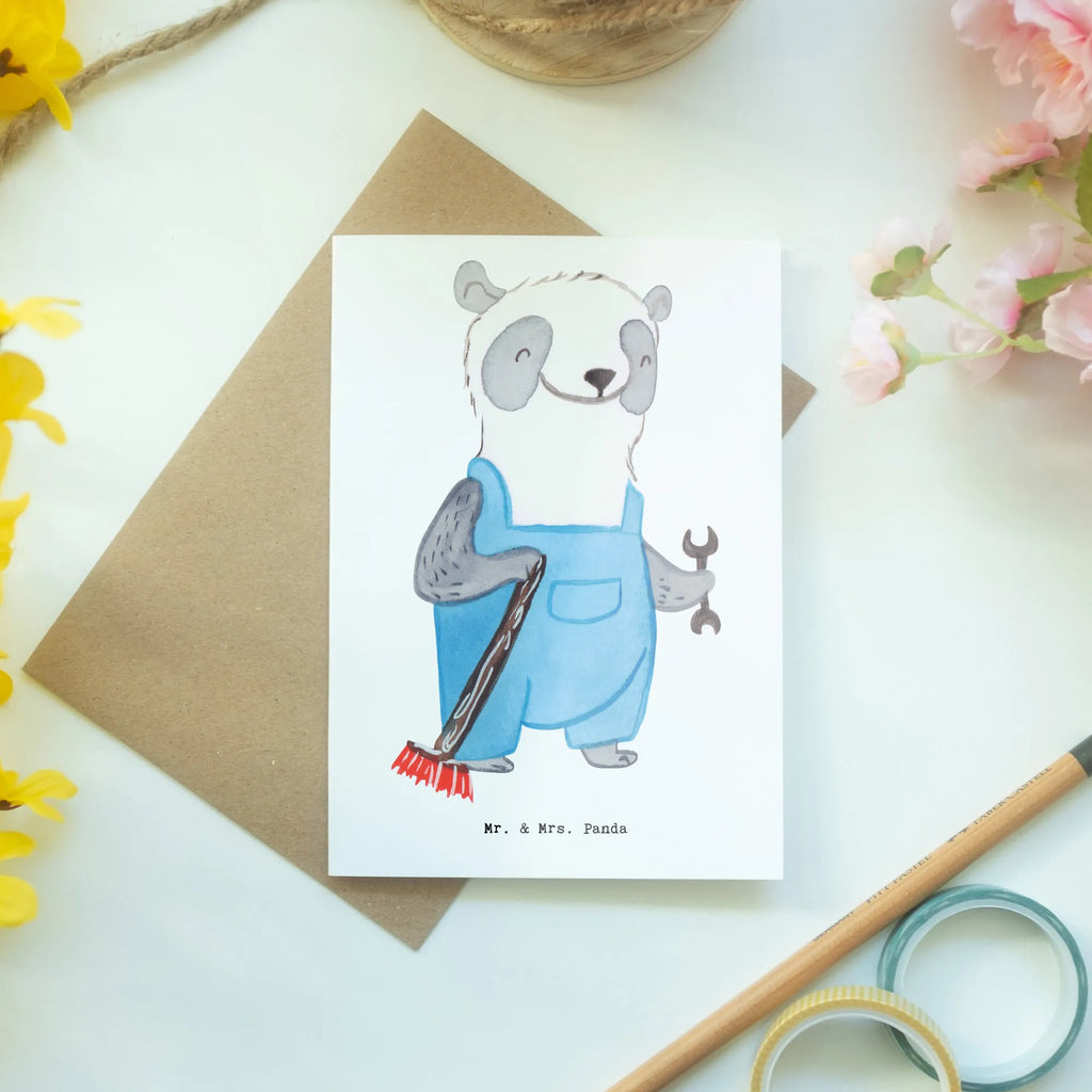 Greetings card janitor heart wedding card, invitation card, folding card, greeting card, birthday card, gift, gift idea, best, farewell gift, passing exam, anniversary, retirement, promotion, job start, sayings, funny, profession